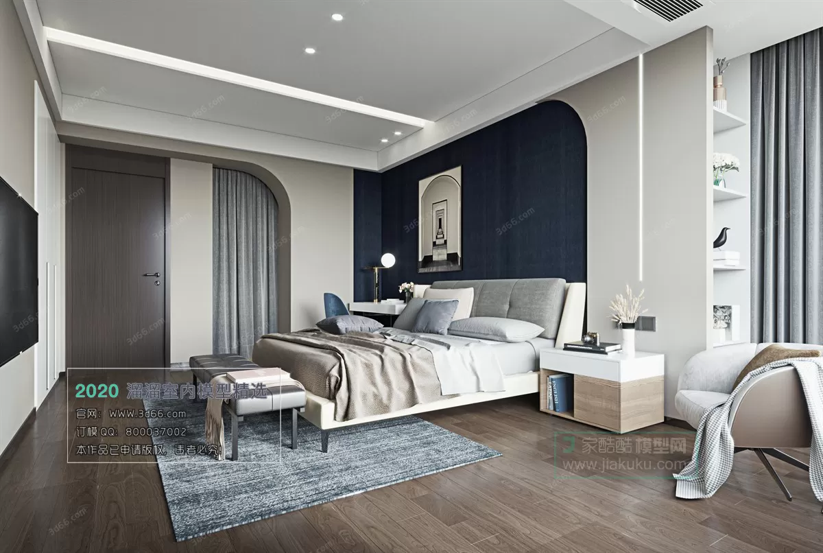 BEDROOM - MODERN STYLE - 3D MODELS
