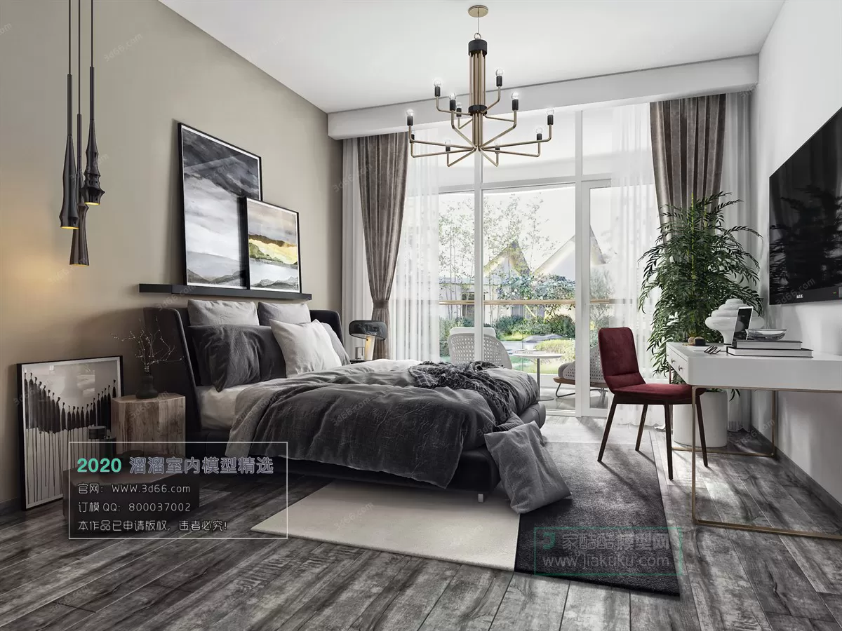 BEDROOM - MODERN STYLE - 3D MODELS