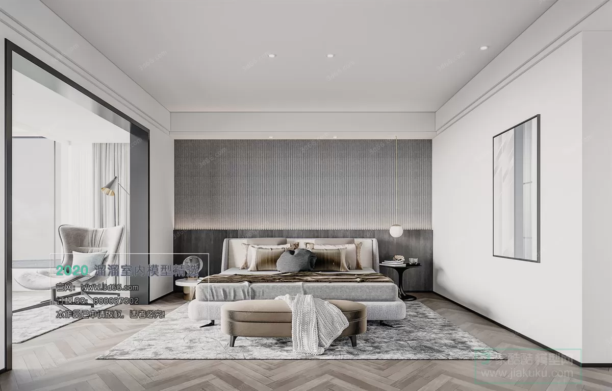 BEDROOM - MODERN STYLE - 3D MODELS