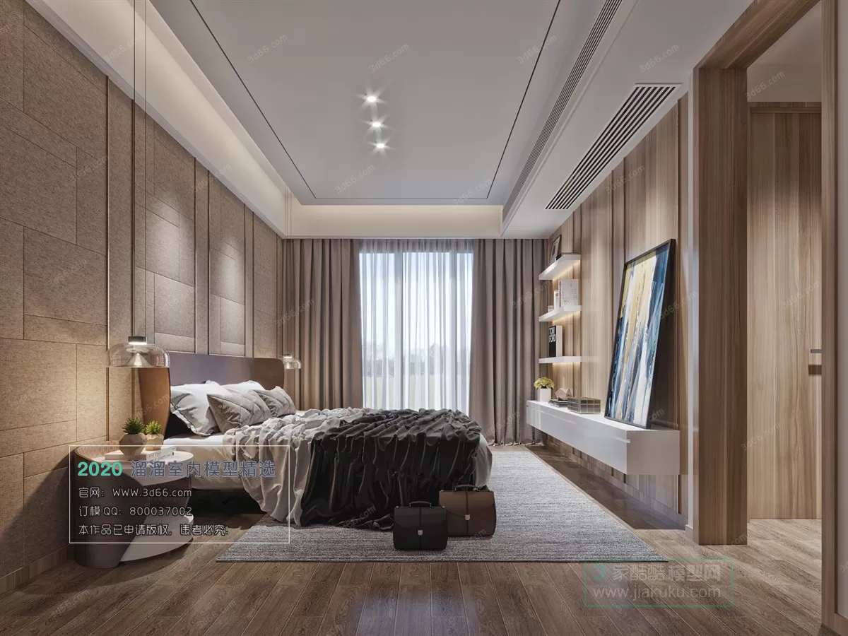 BEDROOM - MODERN STYLE - 3D MODELS