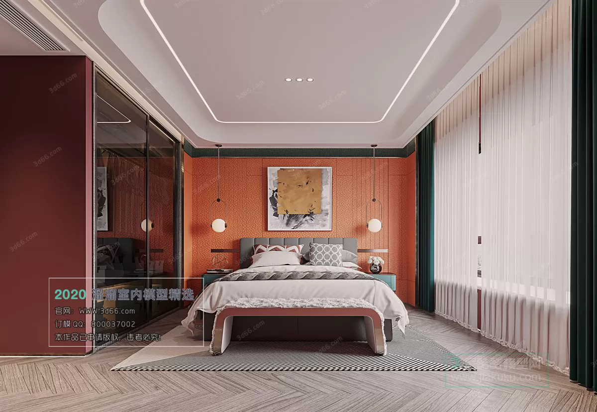 BEDROOM - MODERN STYLE - 3D MODELS