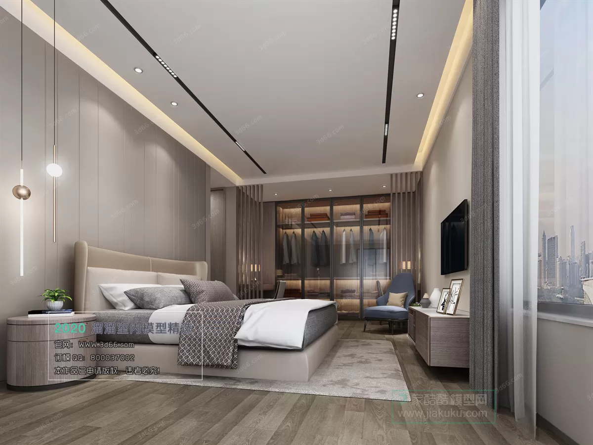 BEDROOM - MODERN STYLE - 3D MODELS