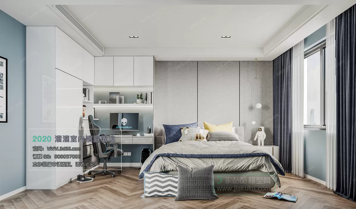 BEDROOM - MODERN STYLE - 3D MODELS