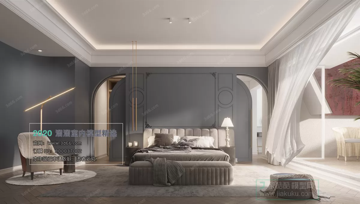 BEDROOM - MODERN STYLE - 3D MODELS