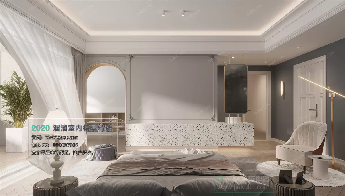 BEDROOM - MODERN STYLE - 3D MODELS