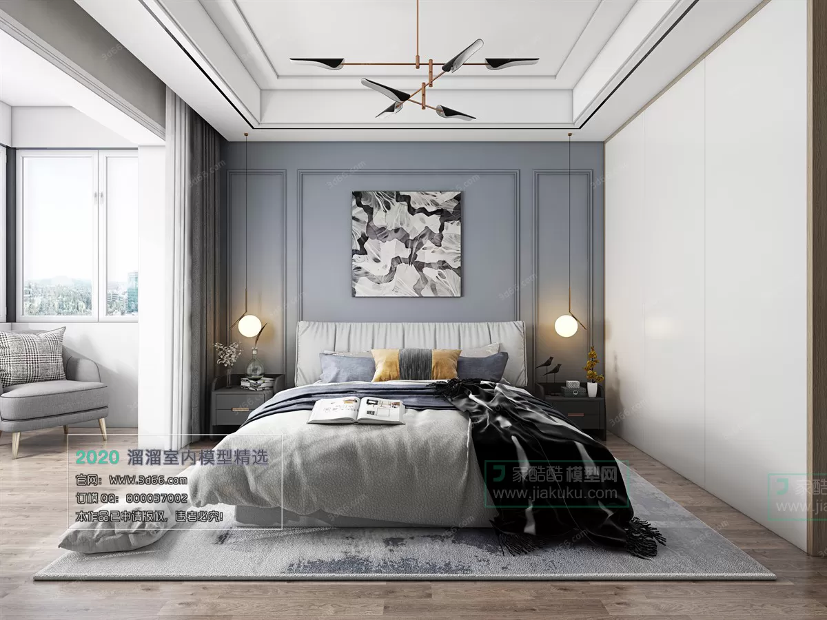 BEDROOM - MODERN STYLE - 3D MODELS