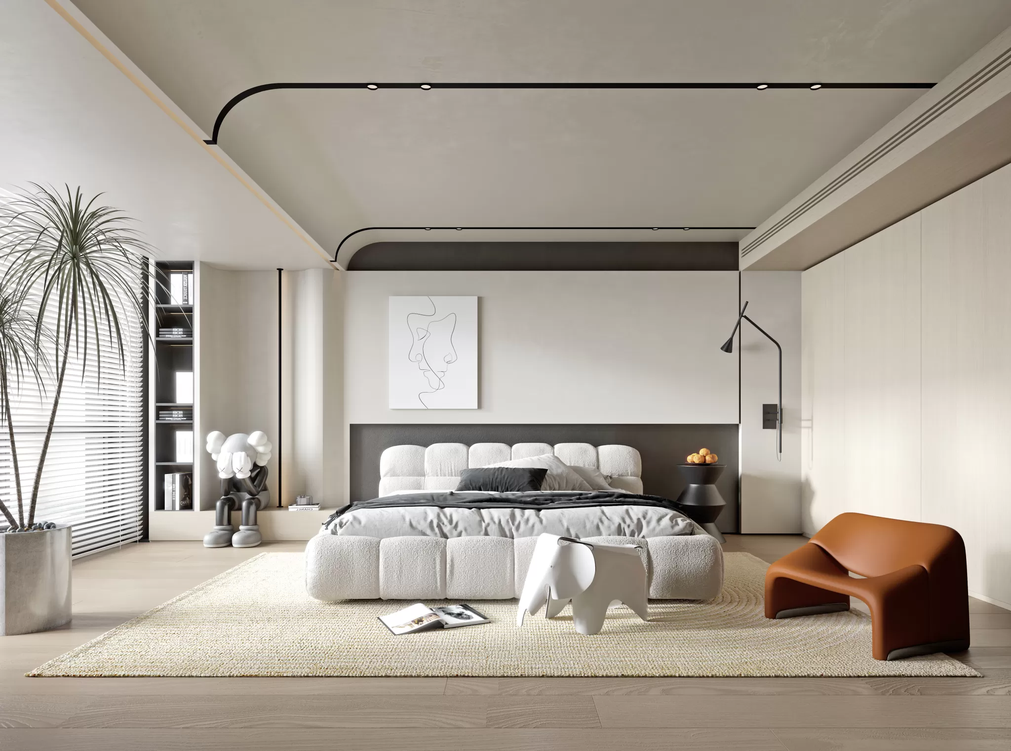 BEDROOM - MODERN STYLE - 3D SCENE - 264