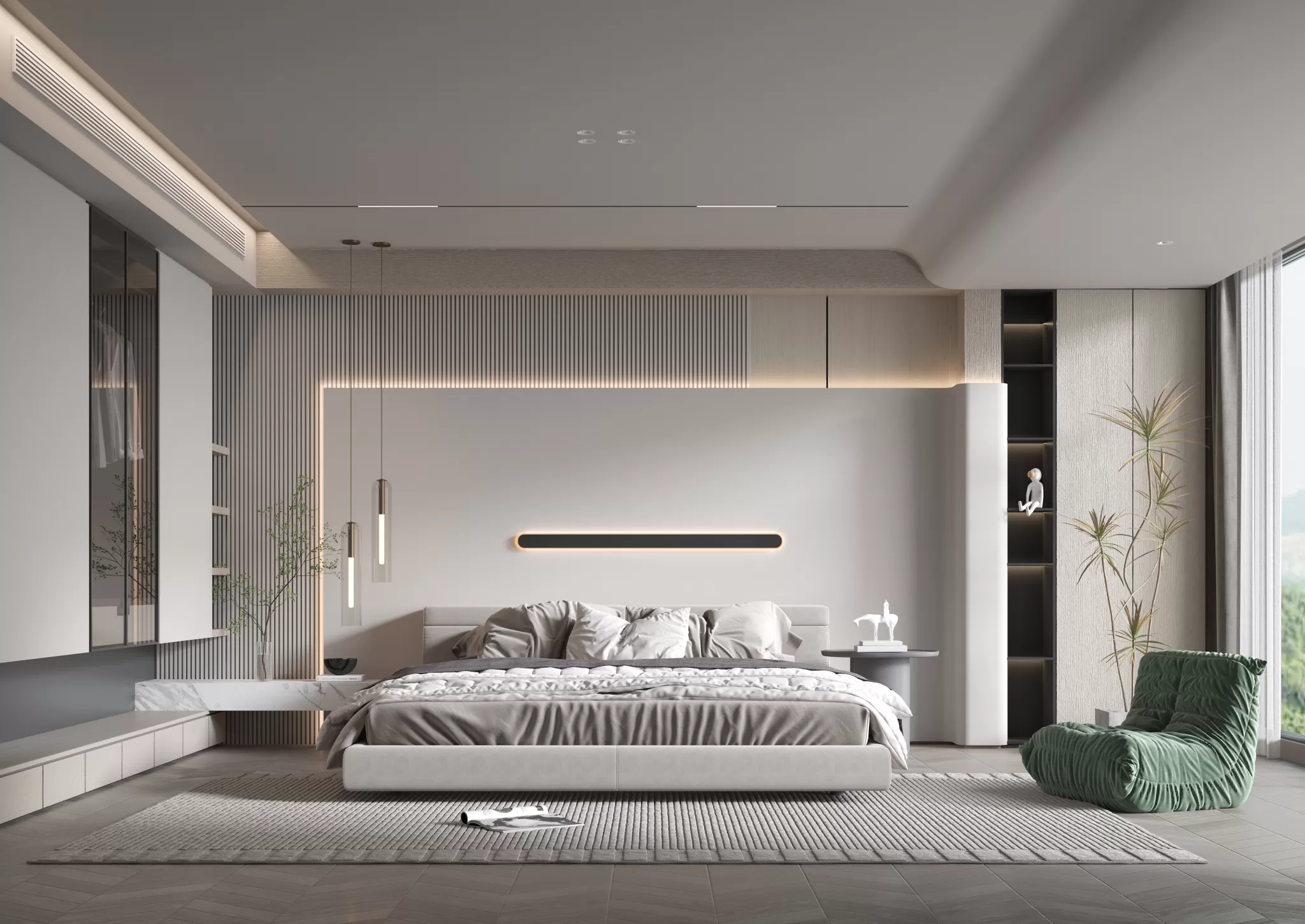 BEDROOM - MODERN STYLE - 3D SCENE - 265
