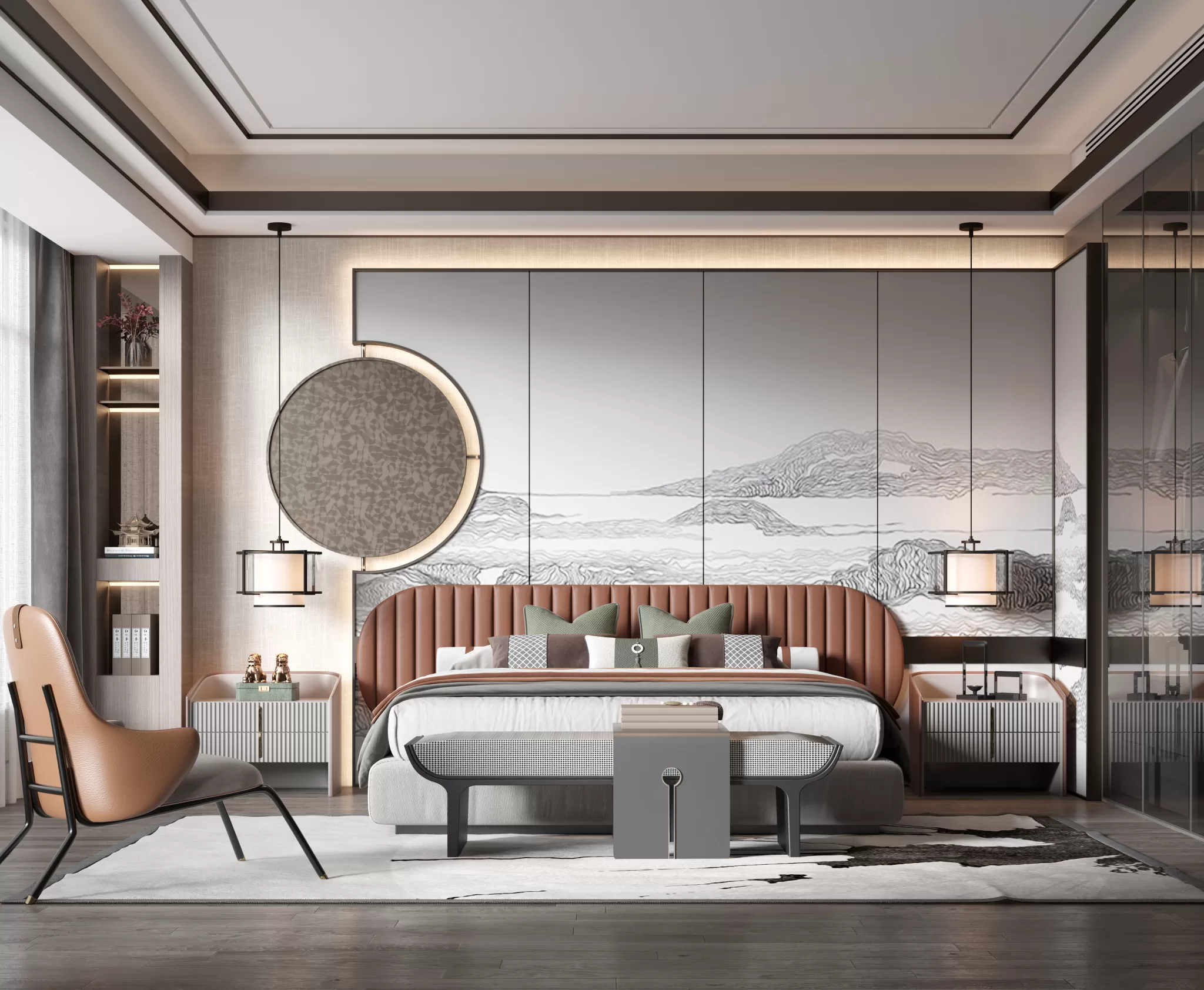 BEDROOM - MODERN STYLE - 3D SCENE - 278