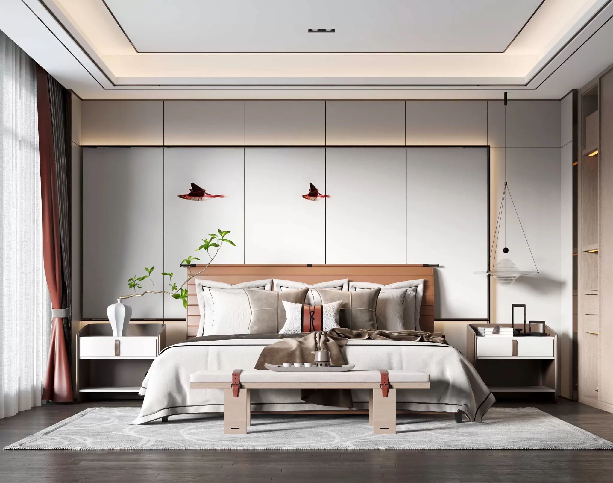 BEDROOM - MODERN STYLE - 3D SCENE - 280