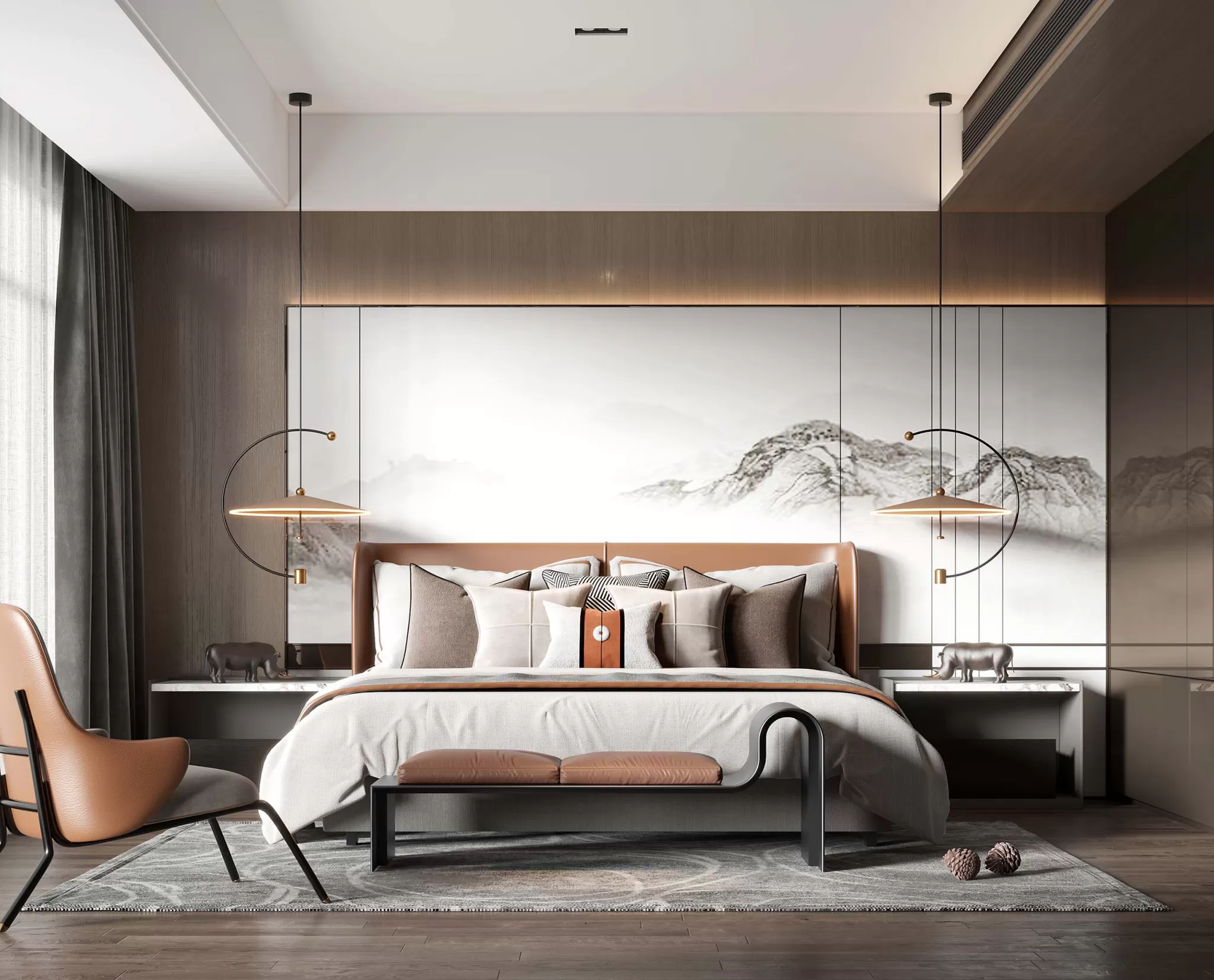 BEDROOM - MODERN STYLE - 3D SCENE - 282