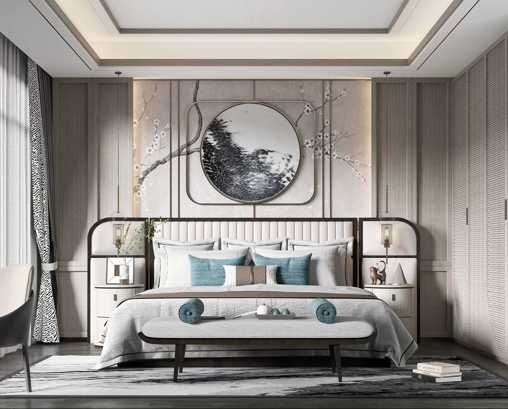 BEDROOM - MODERN STYLE - 3D SCENE - 285