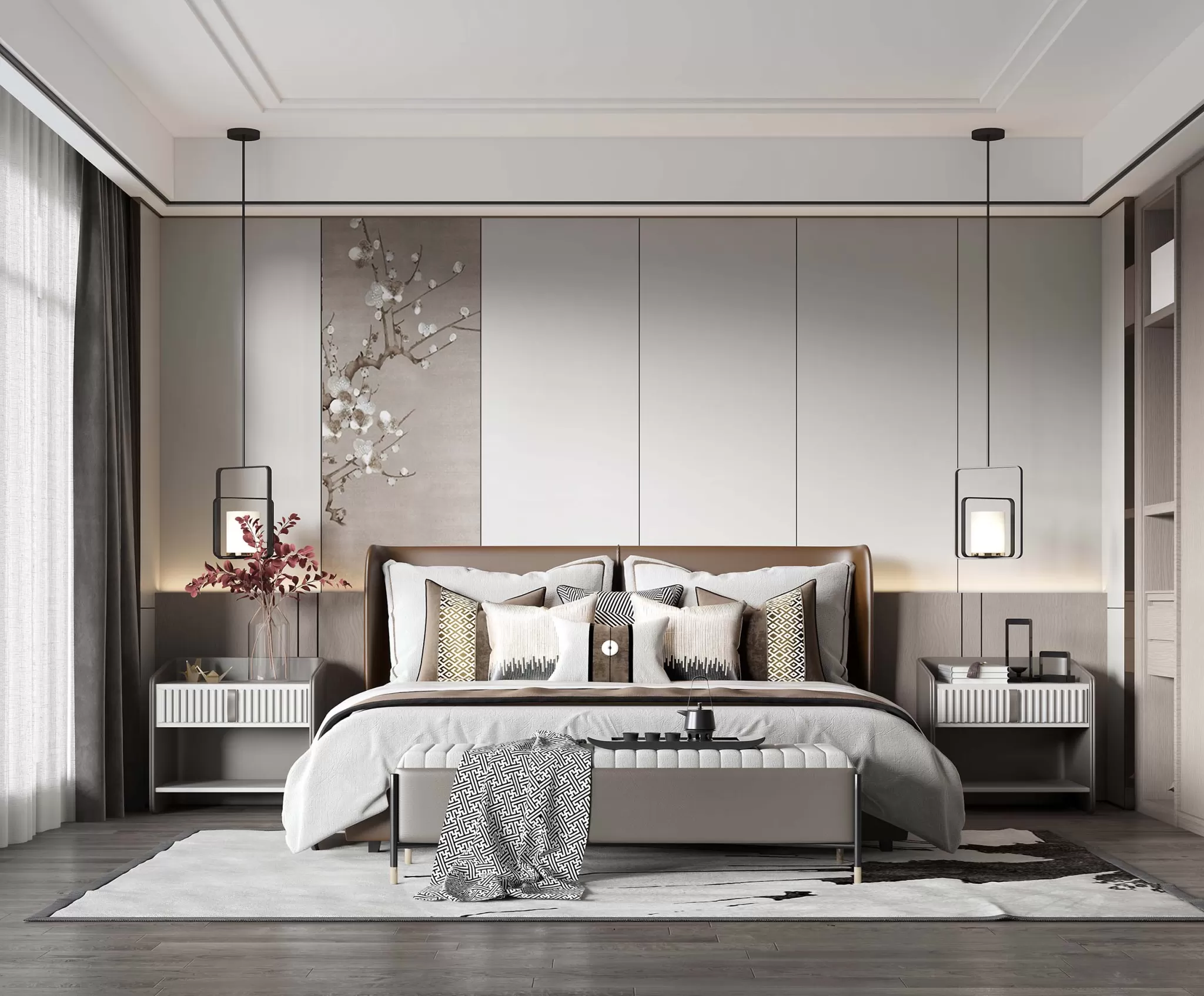 BEDROOM - MODERN STYLE - 3D SCENE - 289