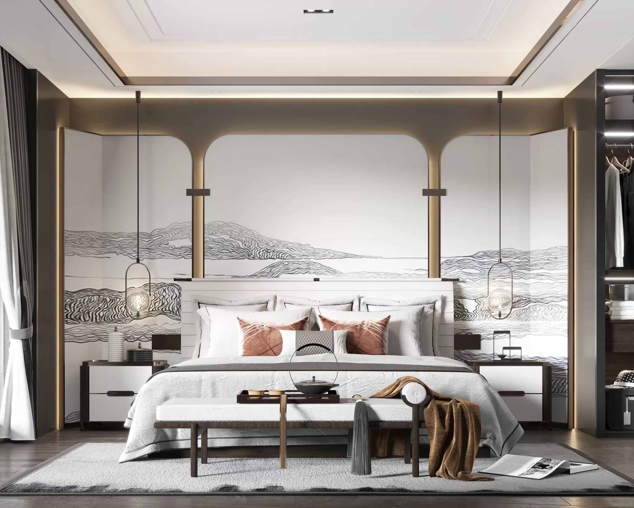 BEDROOM - MODERN STYLE - 3D SCENE - 290