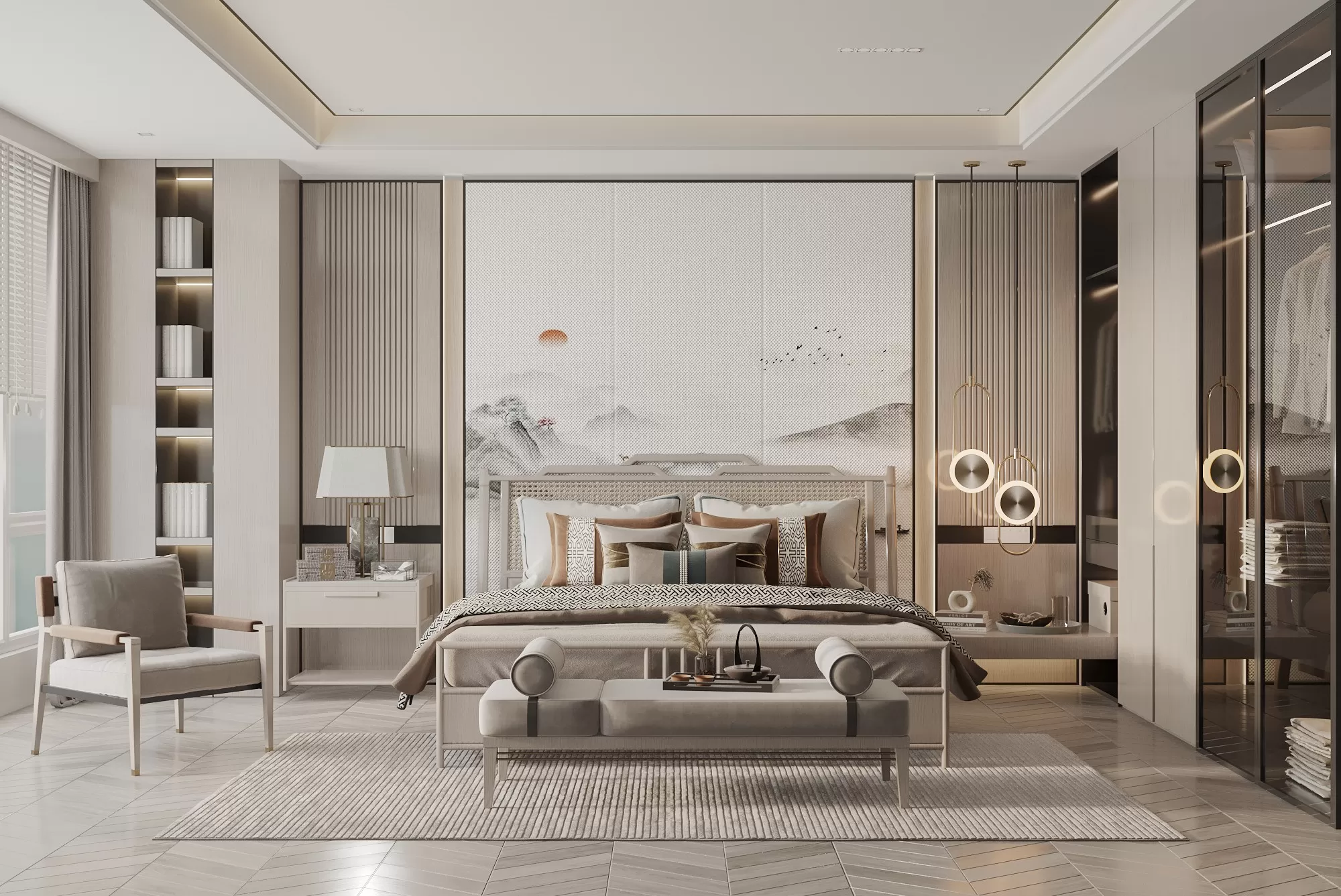 BEDROOM - MODERN STYLE - 3D SCENE - 291