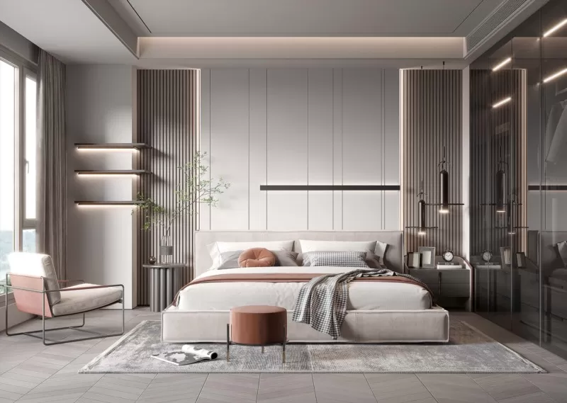 BEDROOM - MODERN STYLE - 3D SCENE - 304