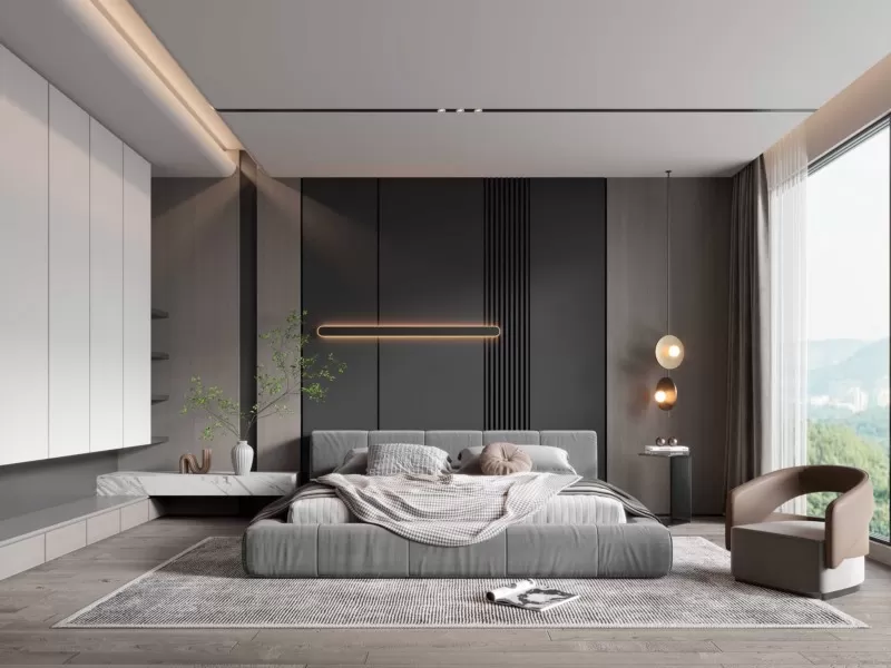 BEDROOM - MODERN STYLE - 3D SCENE - 308