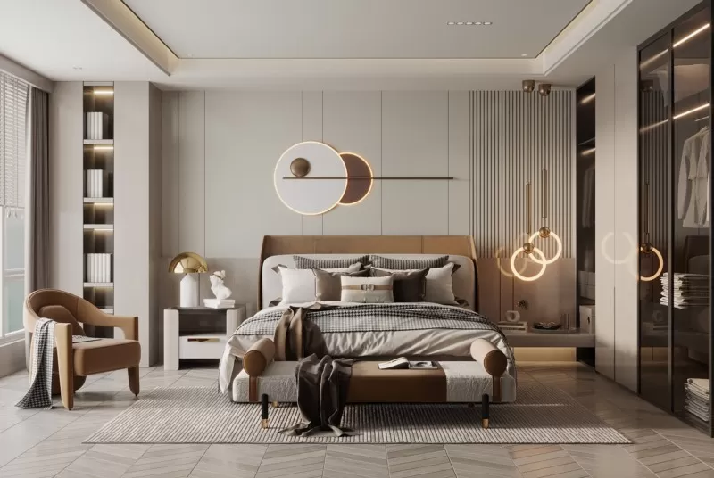BEDROOM - MODERN STYLE - 3D SCENE - 313