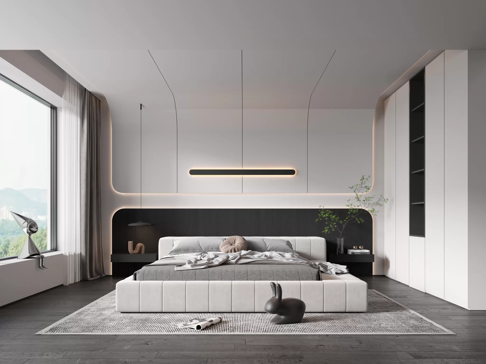 BEDROOM - MODERN STYLE - 3D SCENE - 328