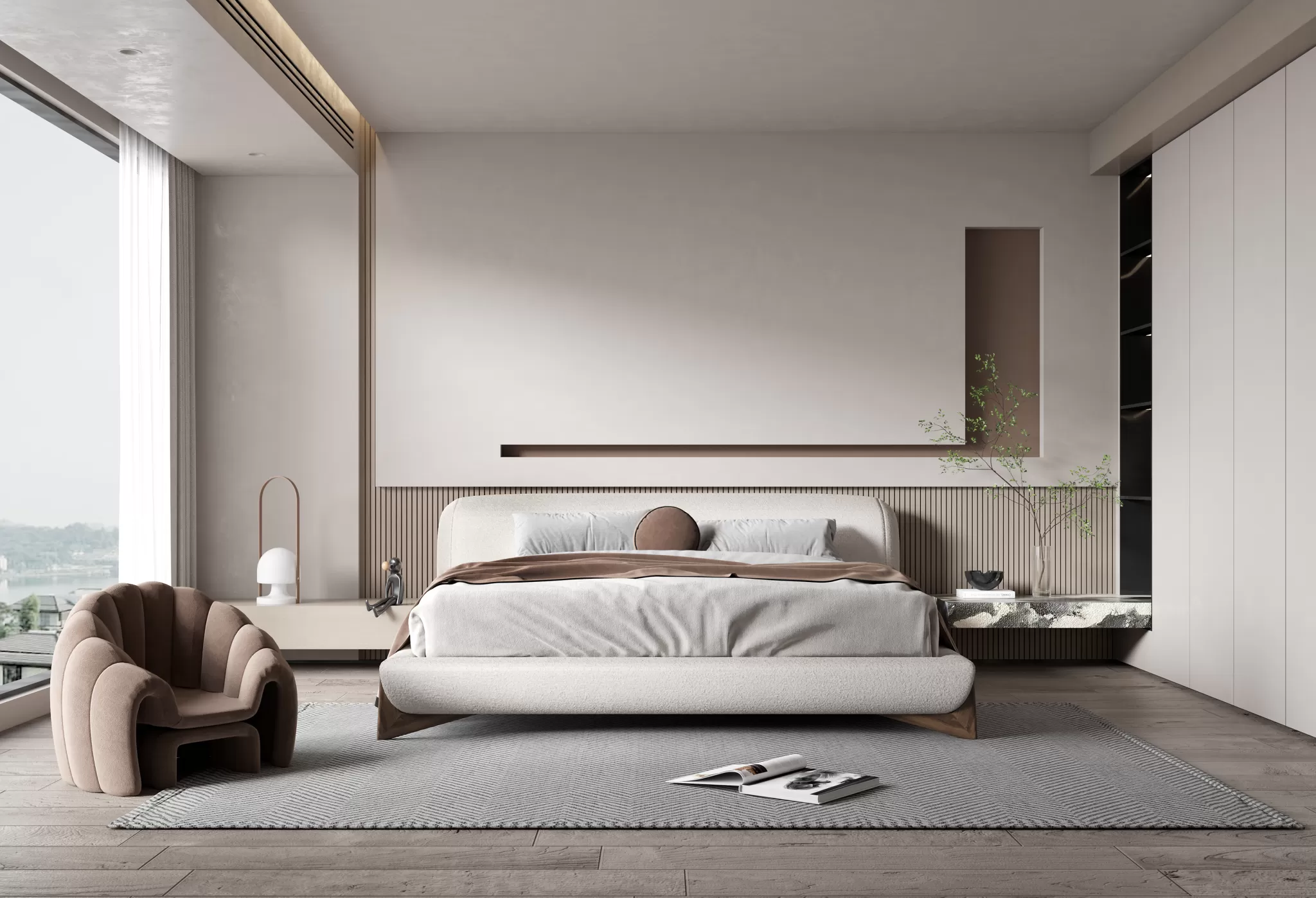 BEDROOM - MODERN STYLE - 3D SCENE - 329