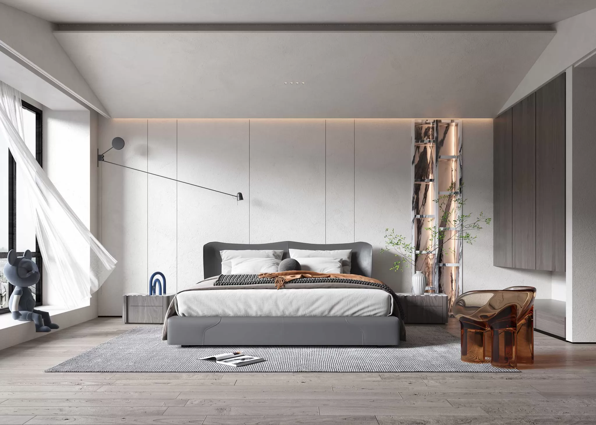 BEDROOM - MODERN STYLE - 3D SCENE - 330