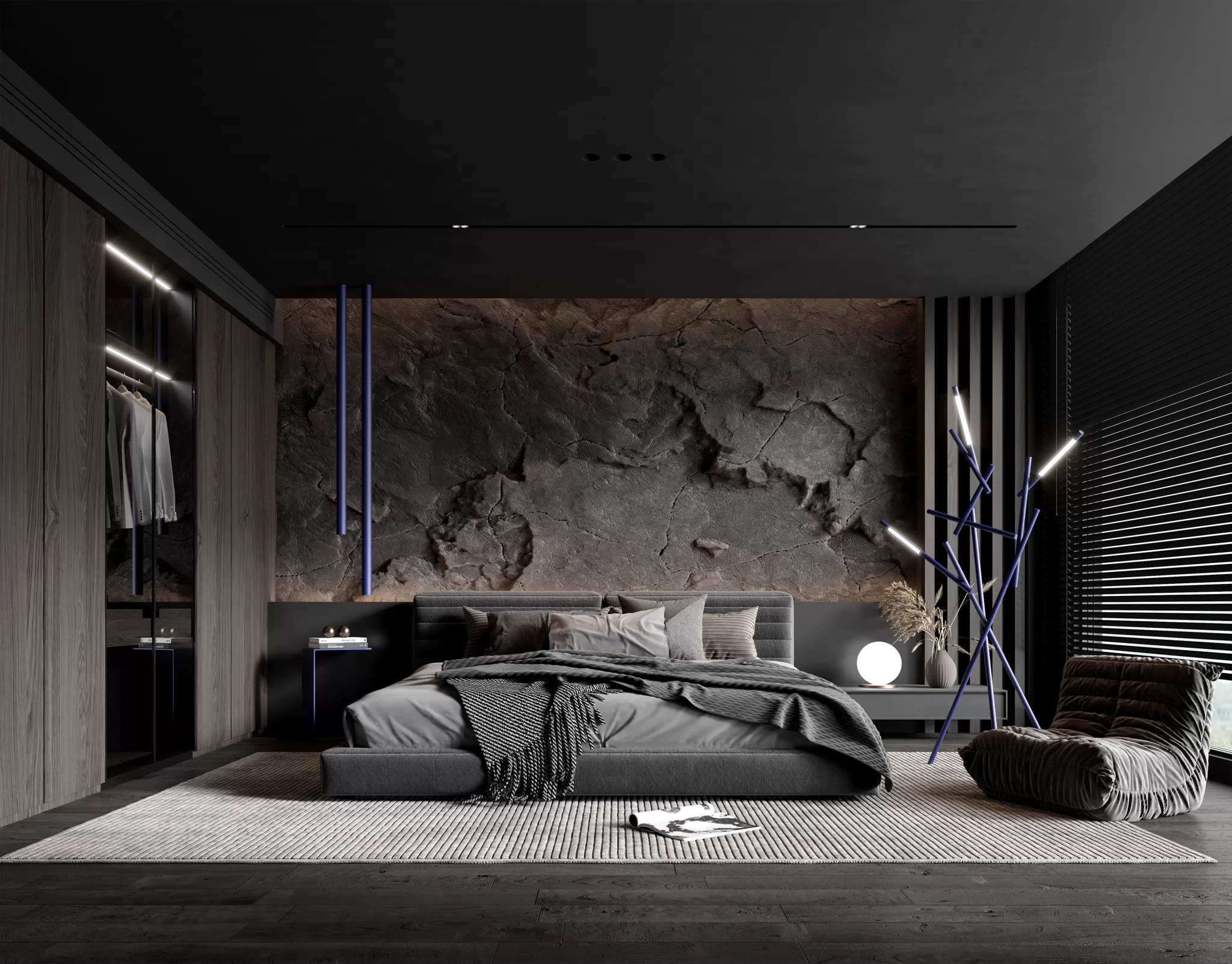 BEDROOM - MODERN STYLE - 3D SCENE - 334
