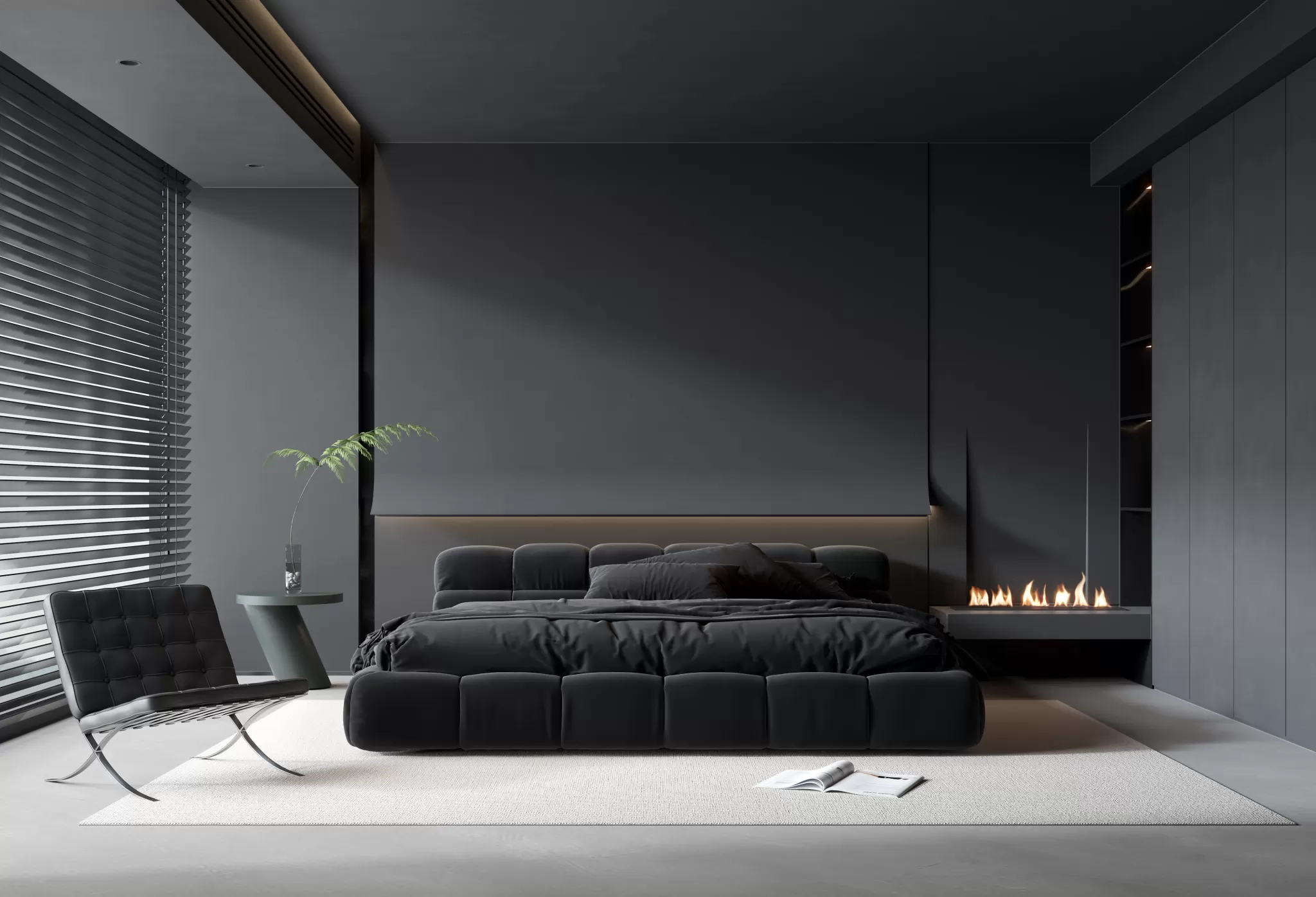 BEDROOM - MODERN STYLE - 3D SCENE - 336