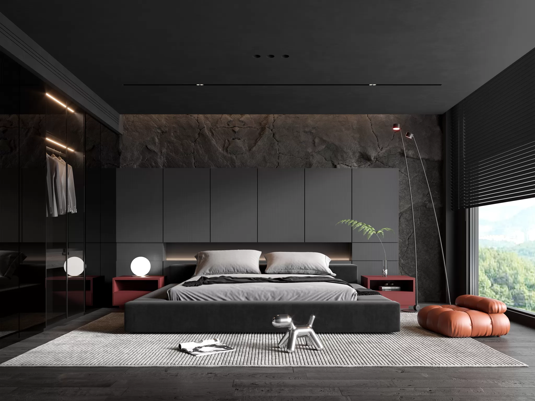 BEDROOM - MODERN STYLE - 3D SCENE - 337