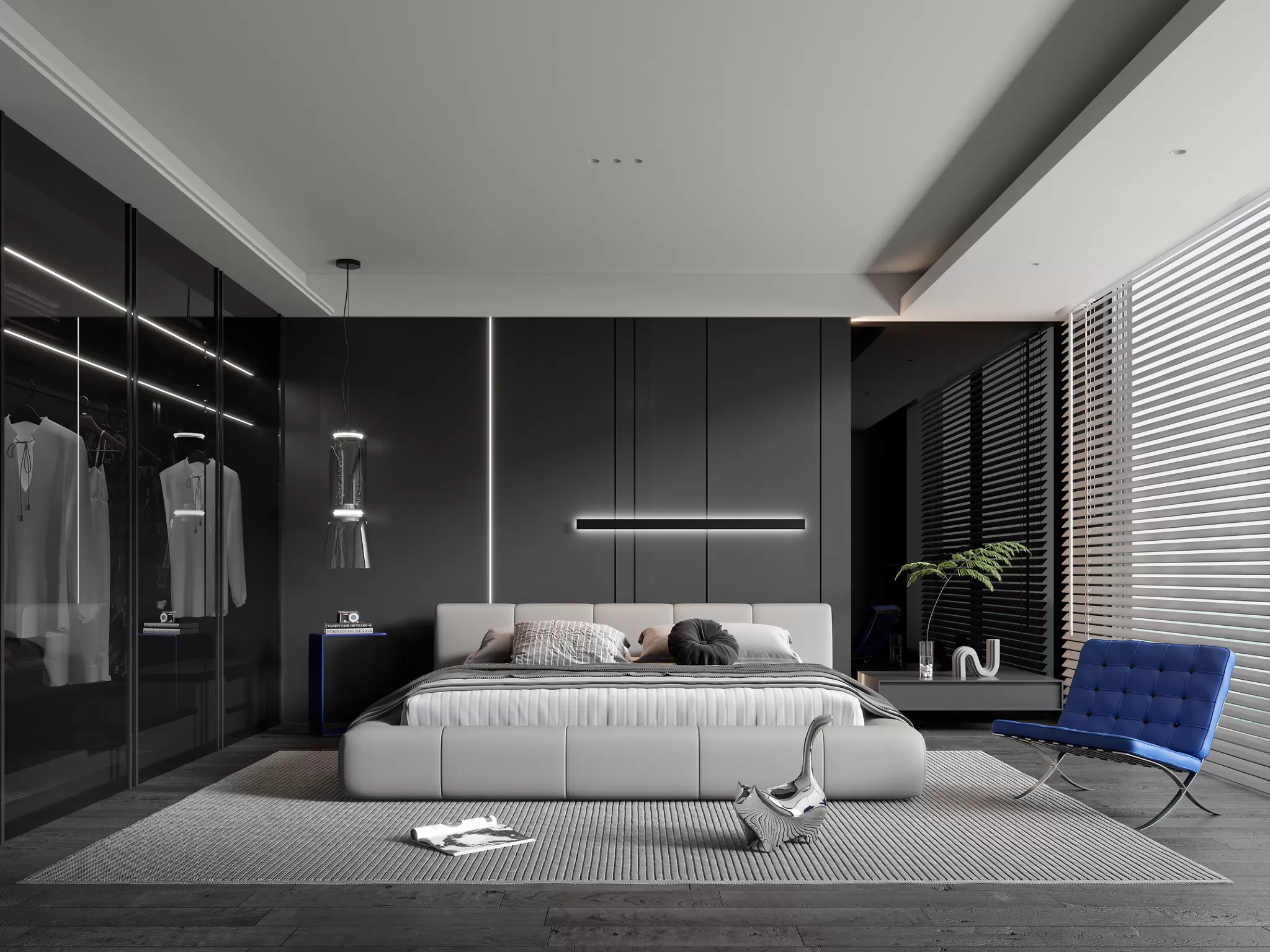 BEDROOM - MODERN STYLE - 3D SCENE - 341
