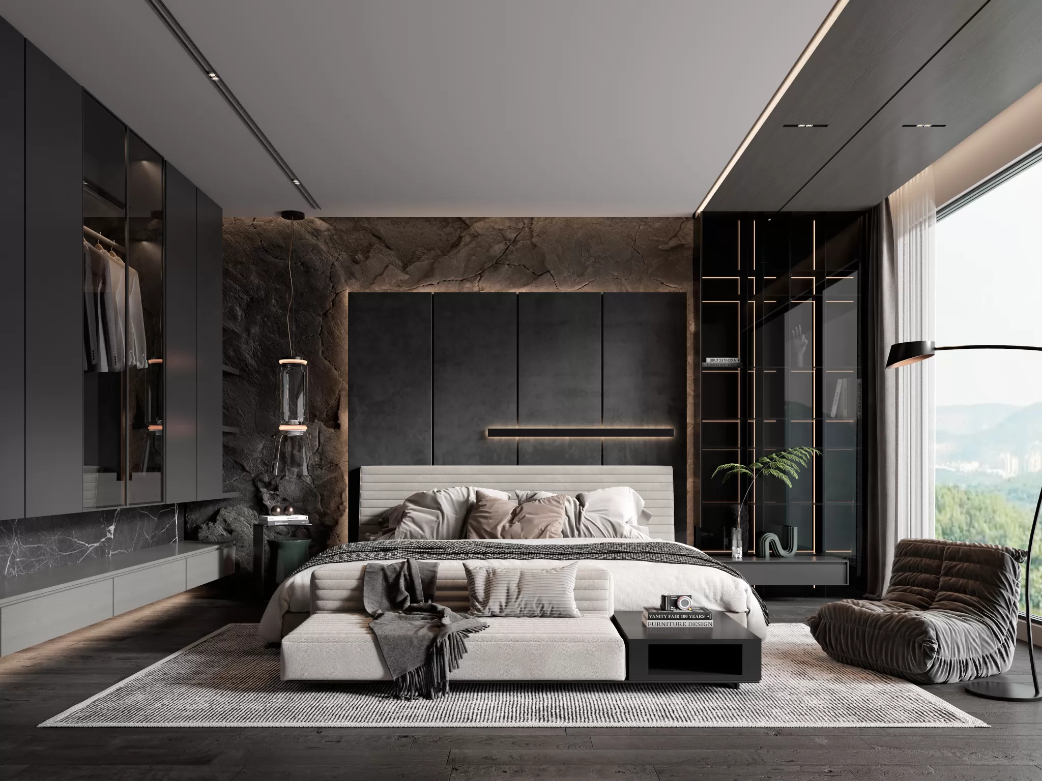 BEDROOM - MODERN STYLE - 3D SCENE - 342