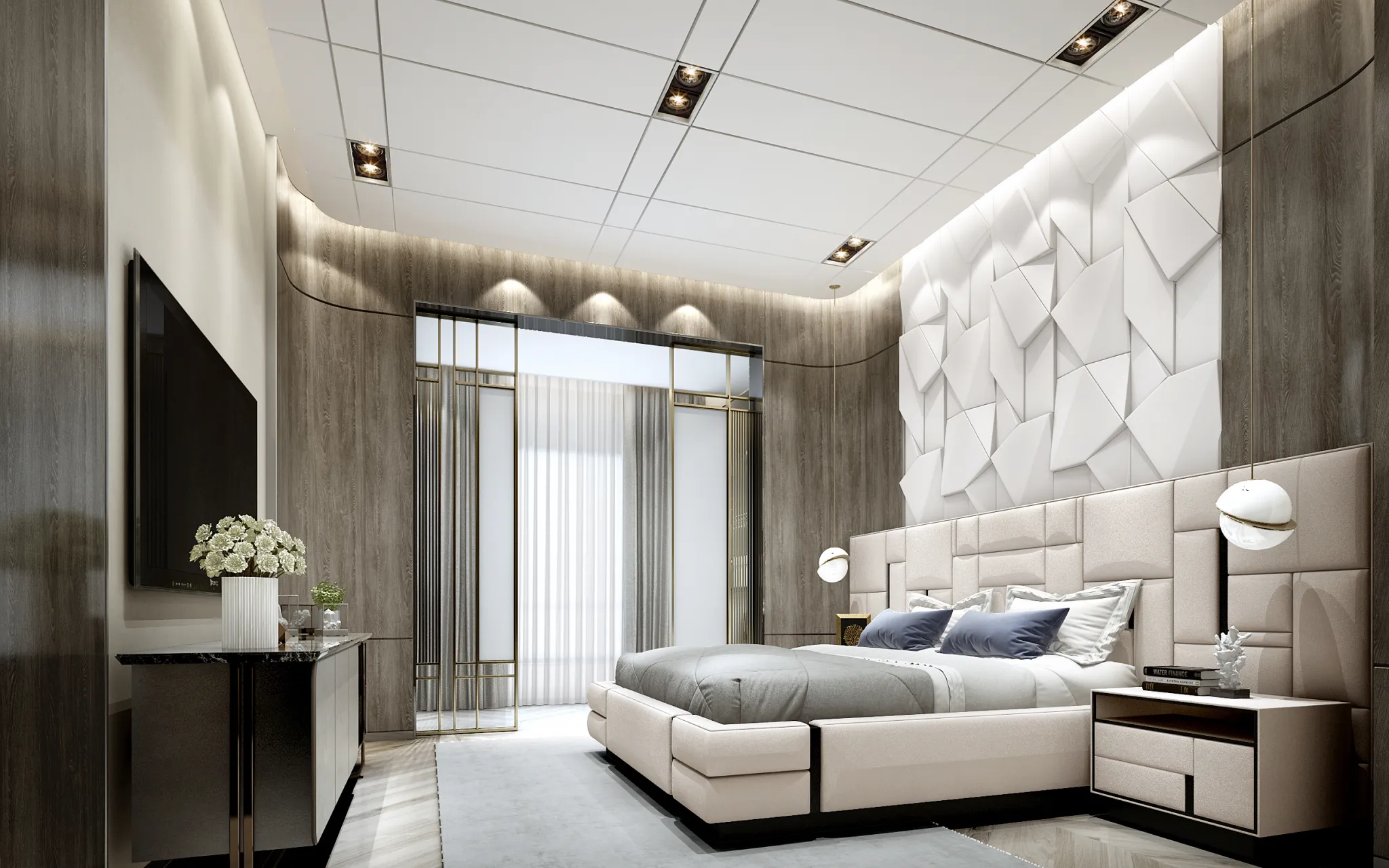 Bedroom - Modern Style 3D Scenes - Interior Design - 005