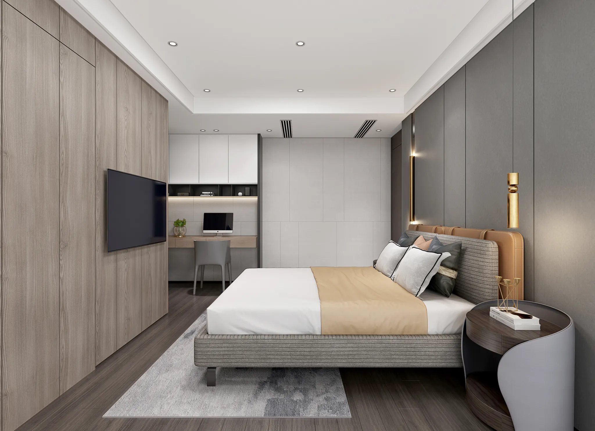 Bedroom - Modern Style 3D Scenes - Interior Design - 006