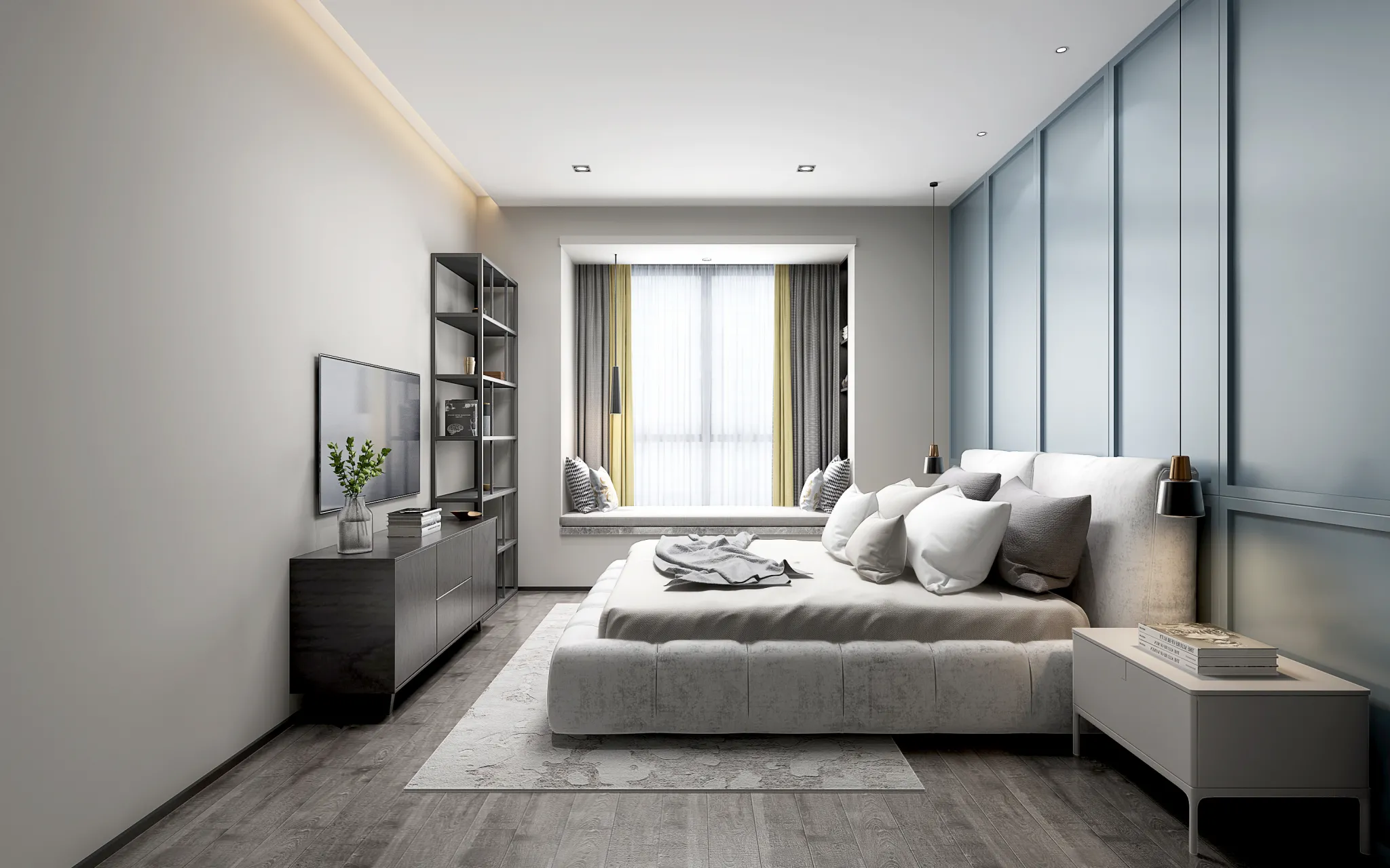 Bedroom - Modern Style 3D Scenes - Interior Design - 007