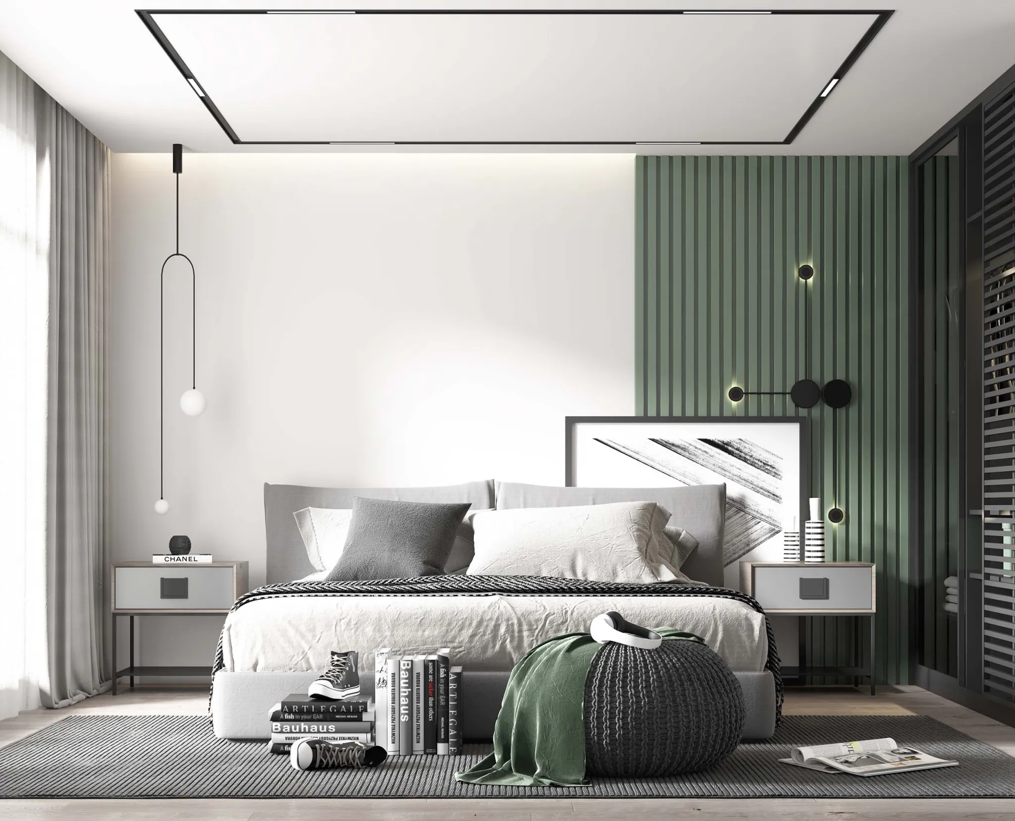 Bedroom - Modern Style 3D Scenes - Interior Design - 013