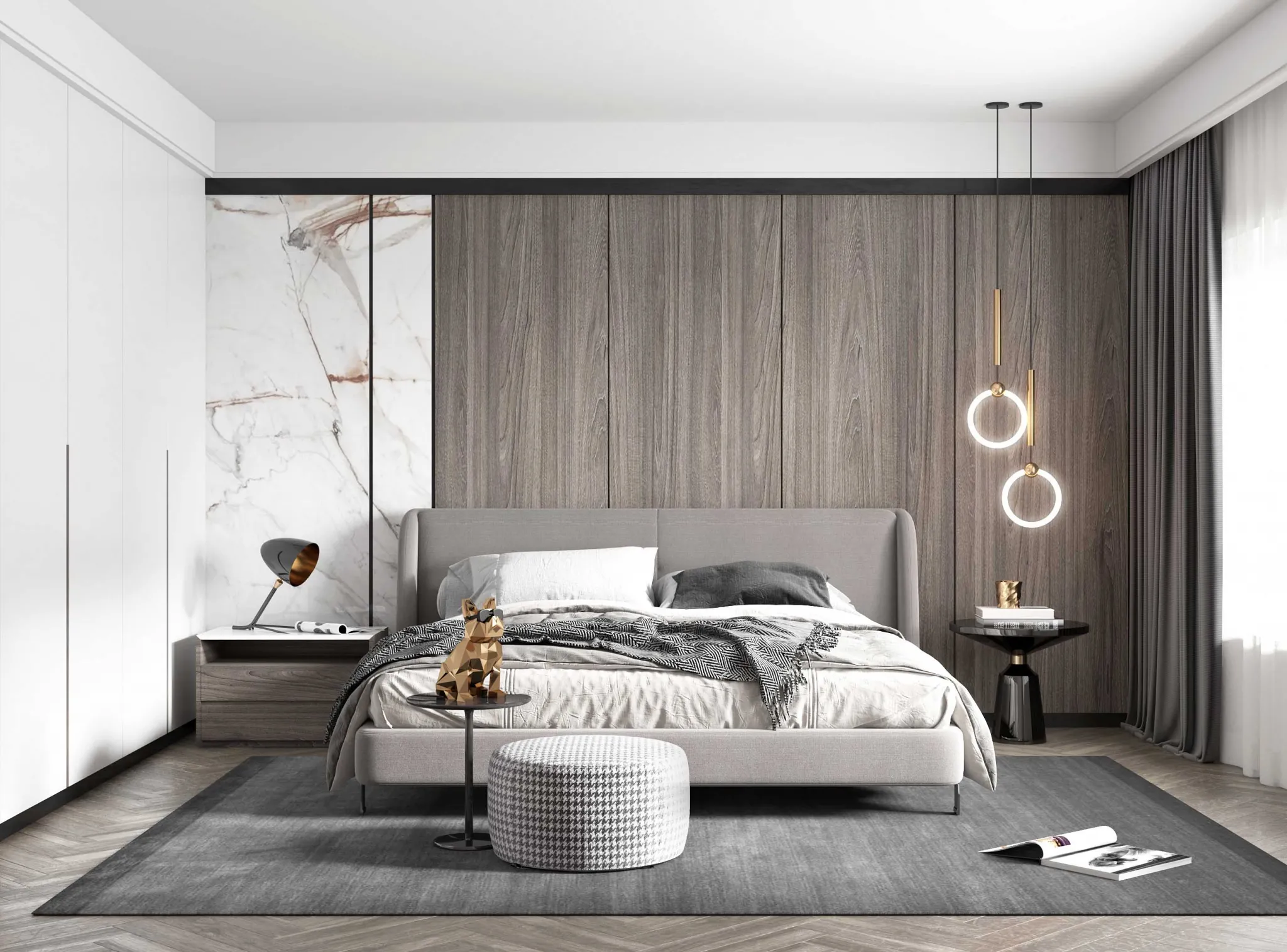 Bedroom - Modern Style 3D Scenes - Interior Design - 016