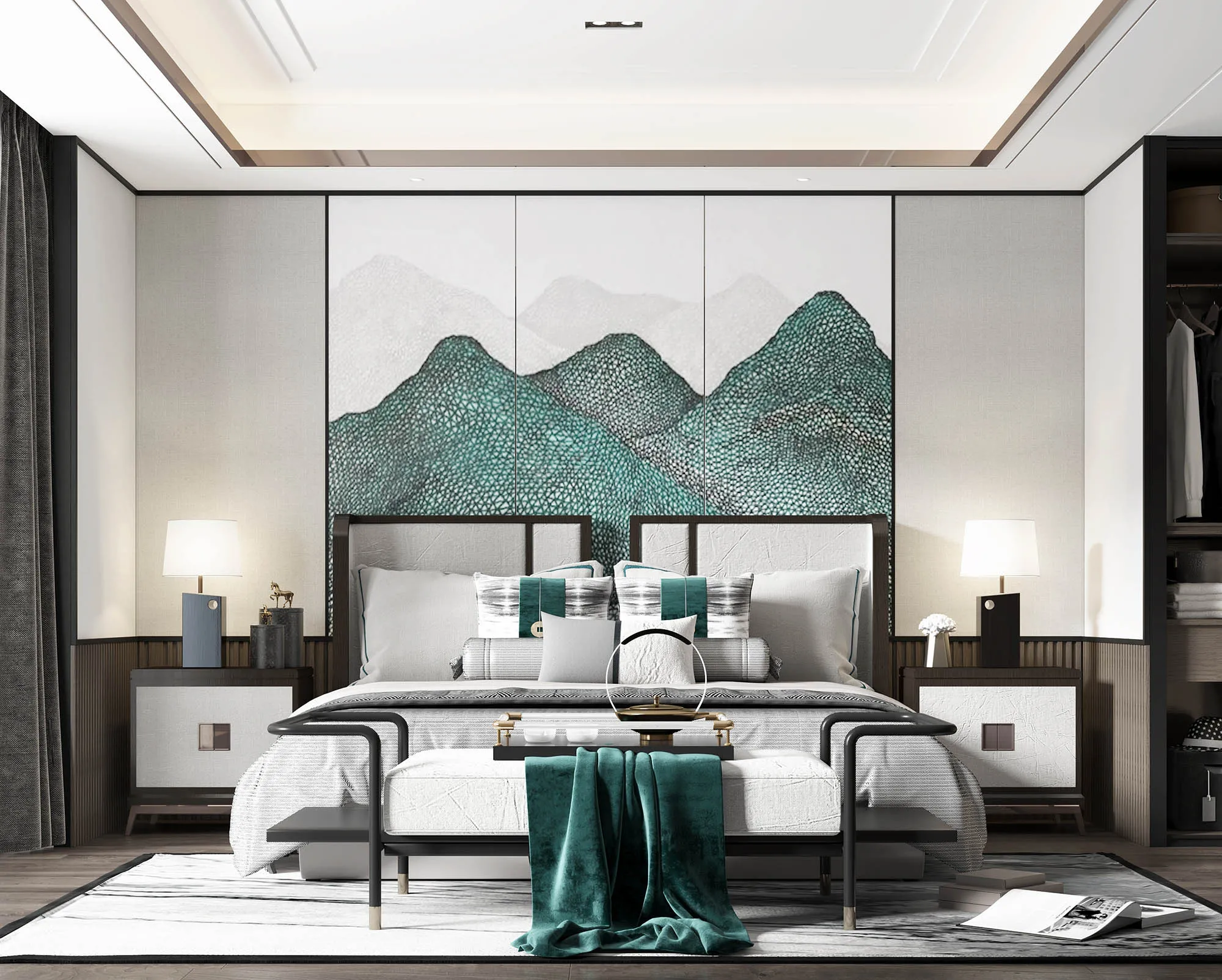 Bedroom - Modern Style 3D Scenes - Interior Design - 019