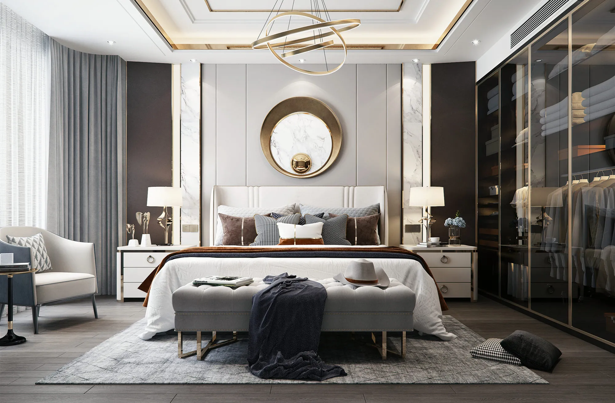 Bedroom - Modern Style 3D Scenes - Interior Design - 020