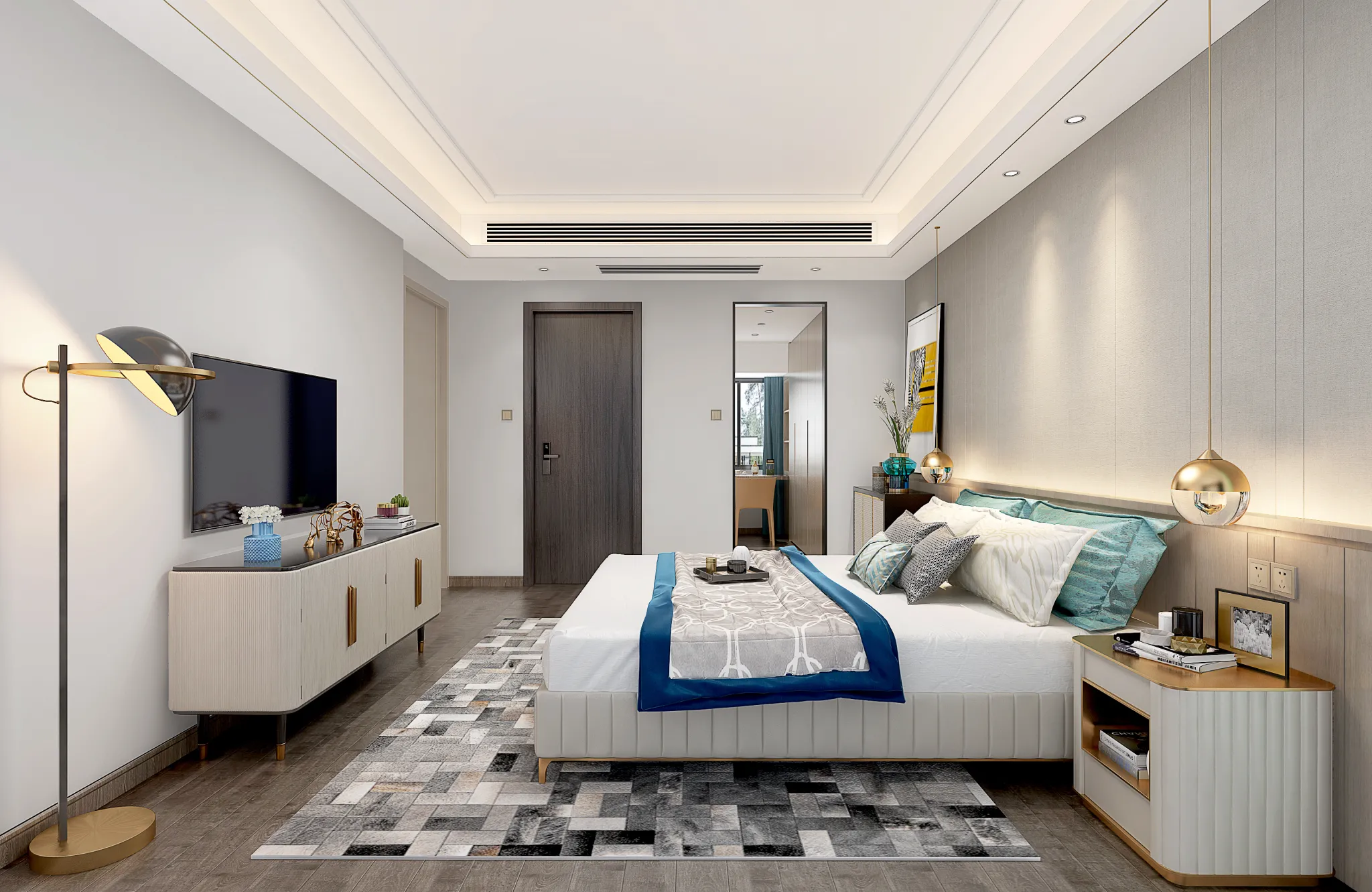 Bedroom - Modern Style 3D Scenes - Interior Design - 023