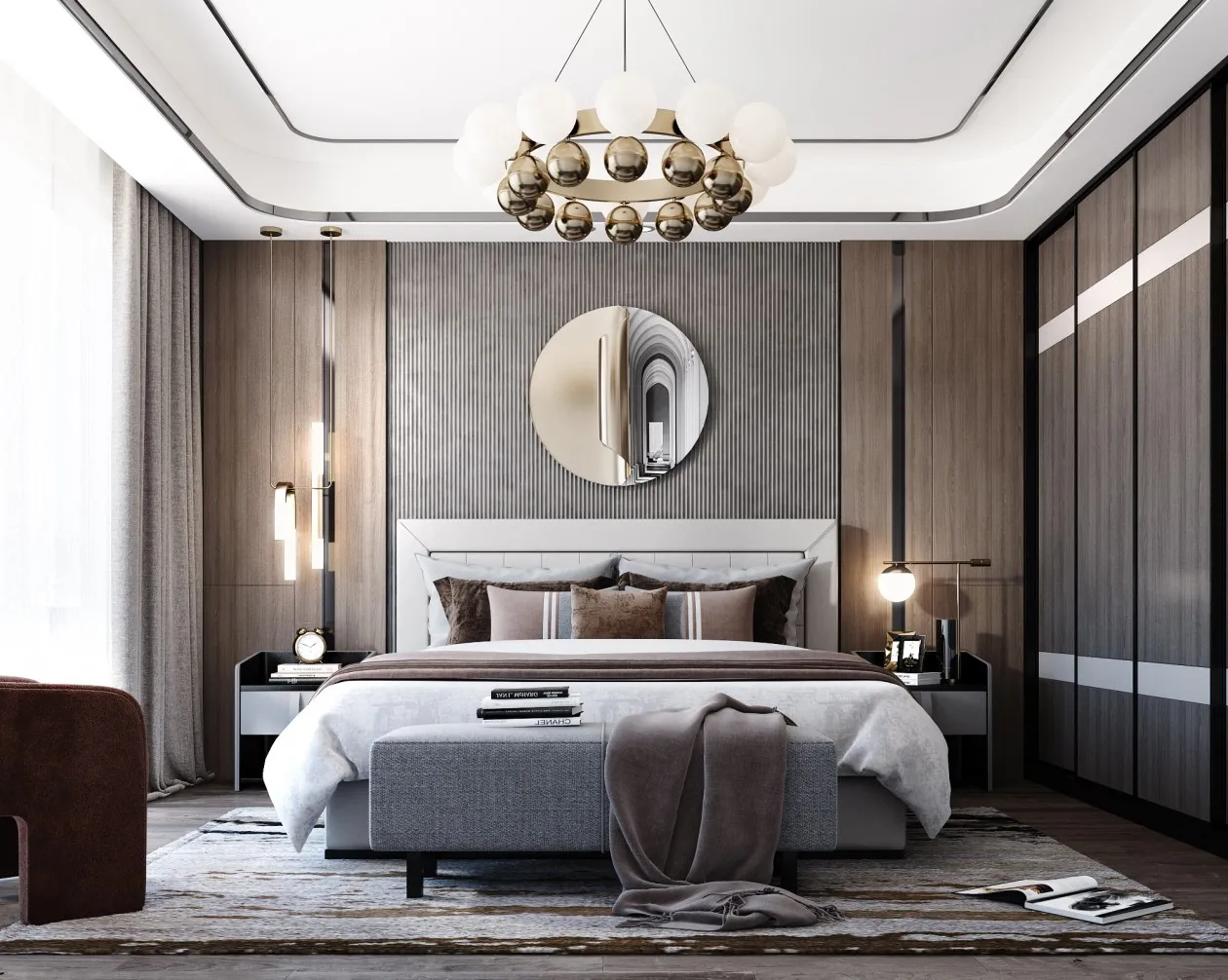 Bedroom - Modern Style 3D Scenes - Interior Design - 025