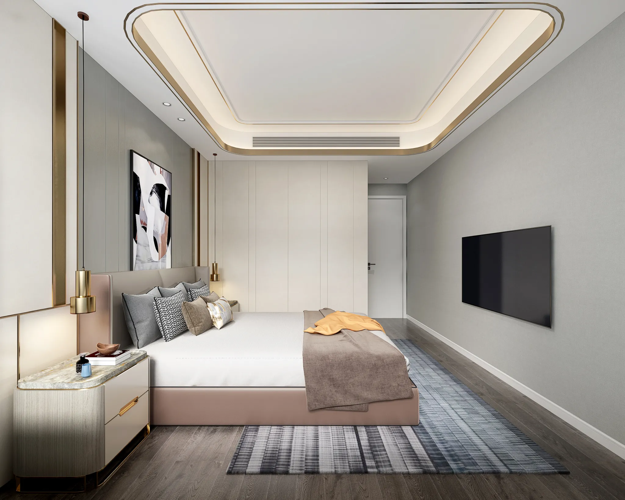 Bedroom - Modern Style 3D Scenes - Interior Design - 028