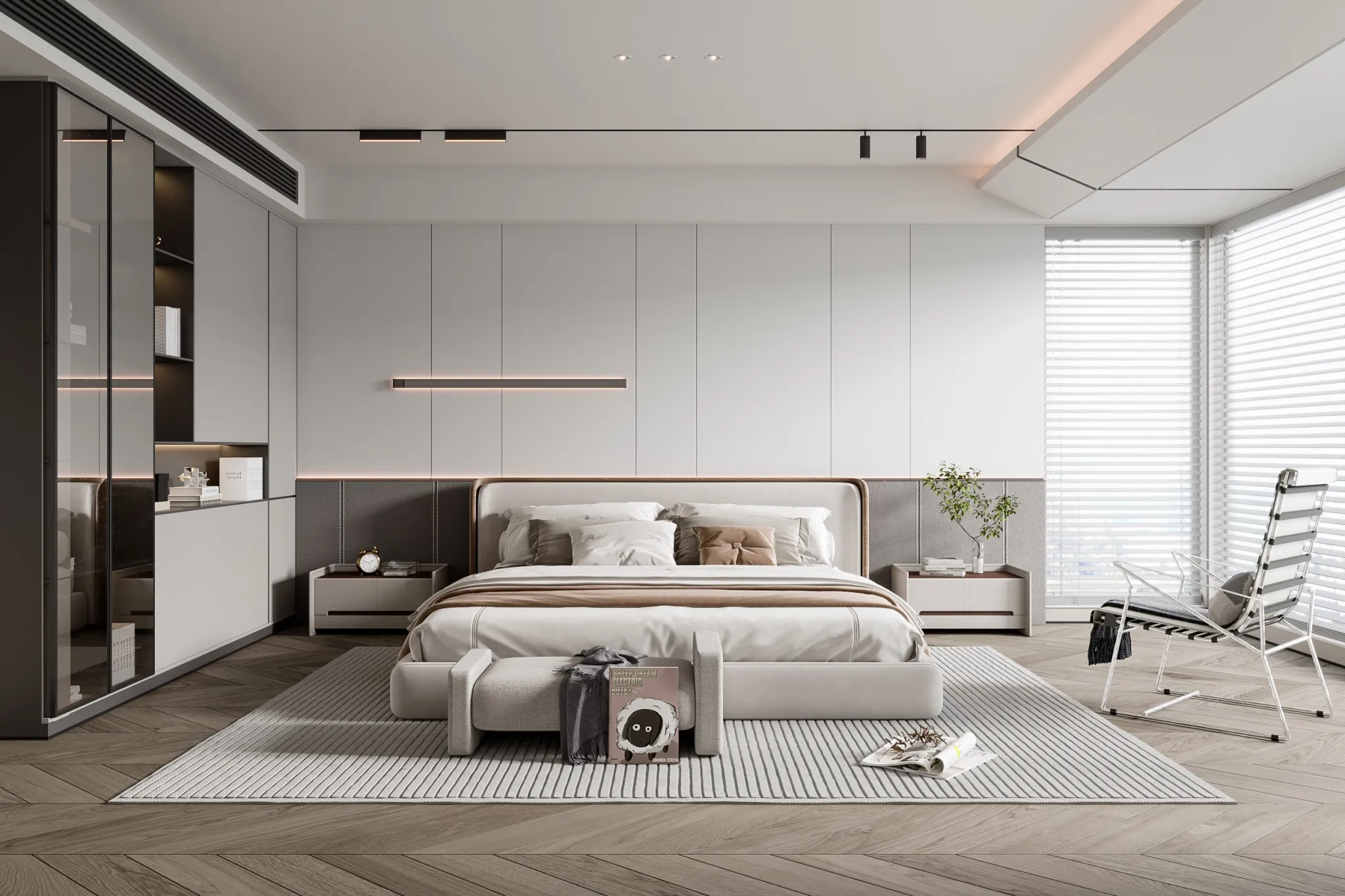 Bedroom - Modern Style 3D Scenes - Interior Design - 032