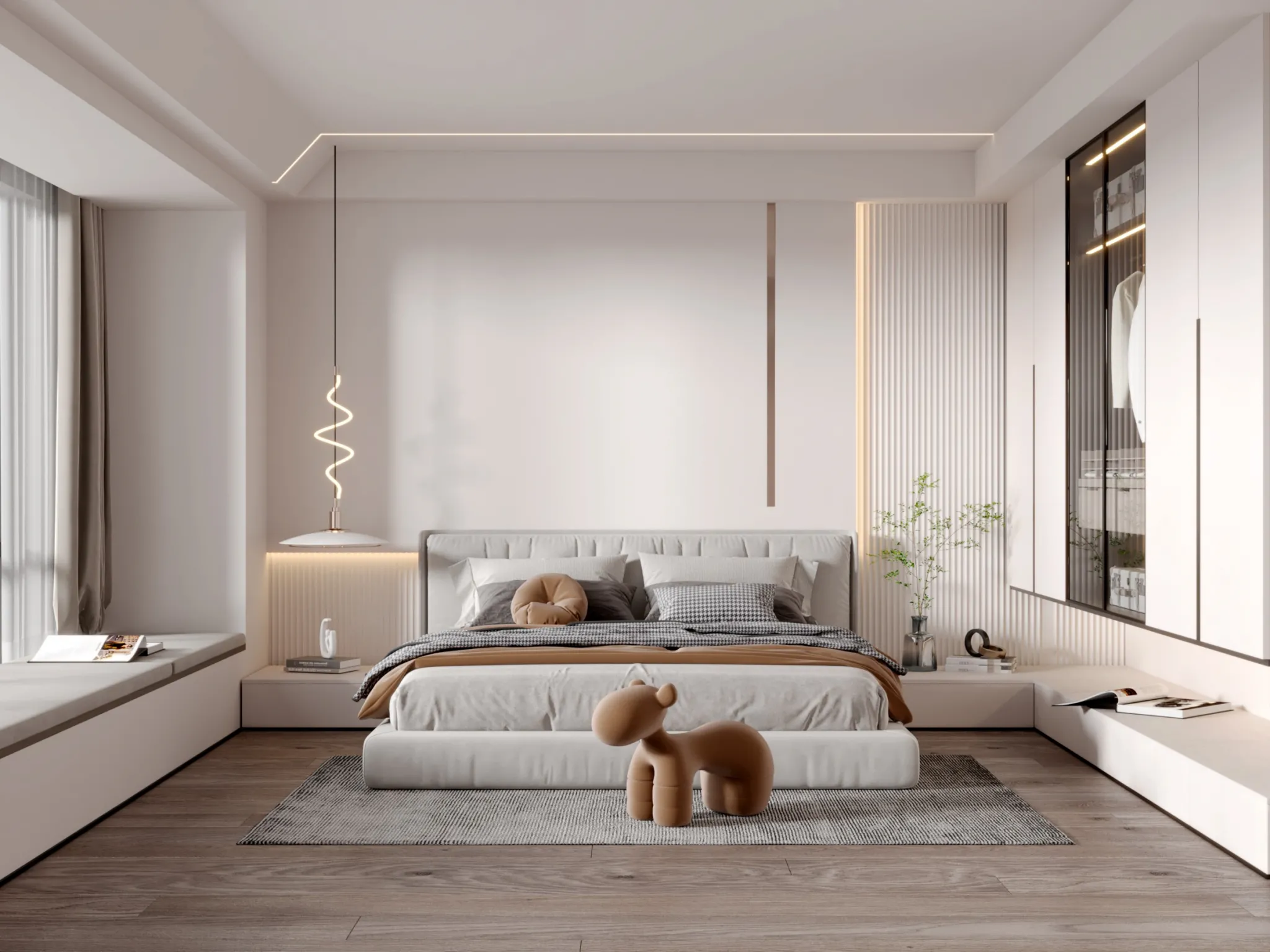 Bedroom - Modern Style 3D Scenes - Interior Design - 035