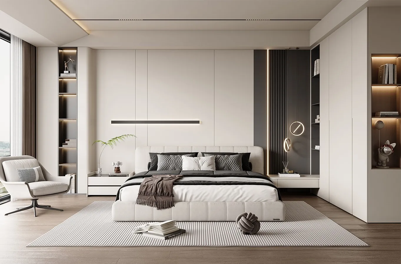 Bedroom - Modern Style 3D Scenes - Interior Design - 037