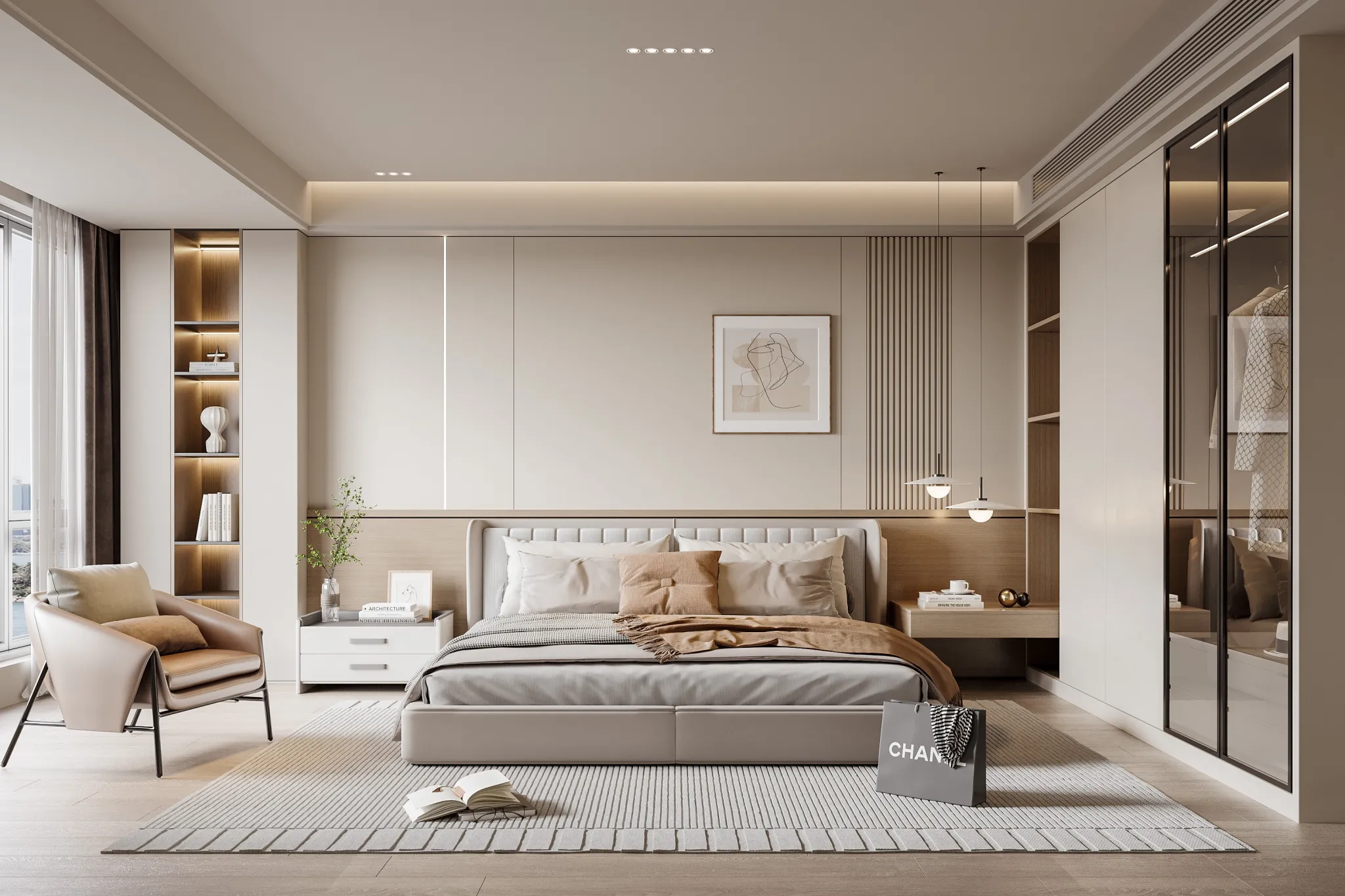 Bedroom - Modern Style 3D Scenes - Interior Design - 039