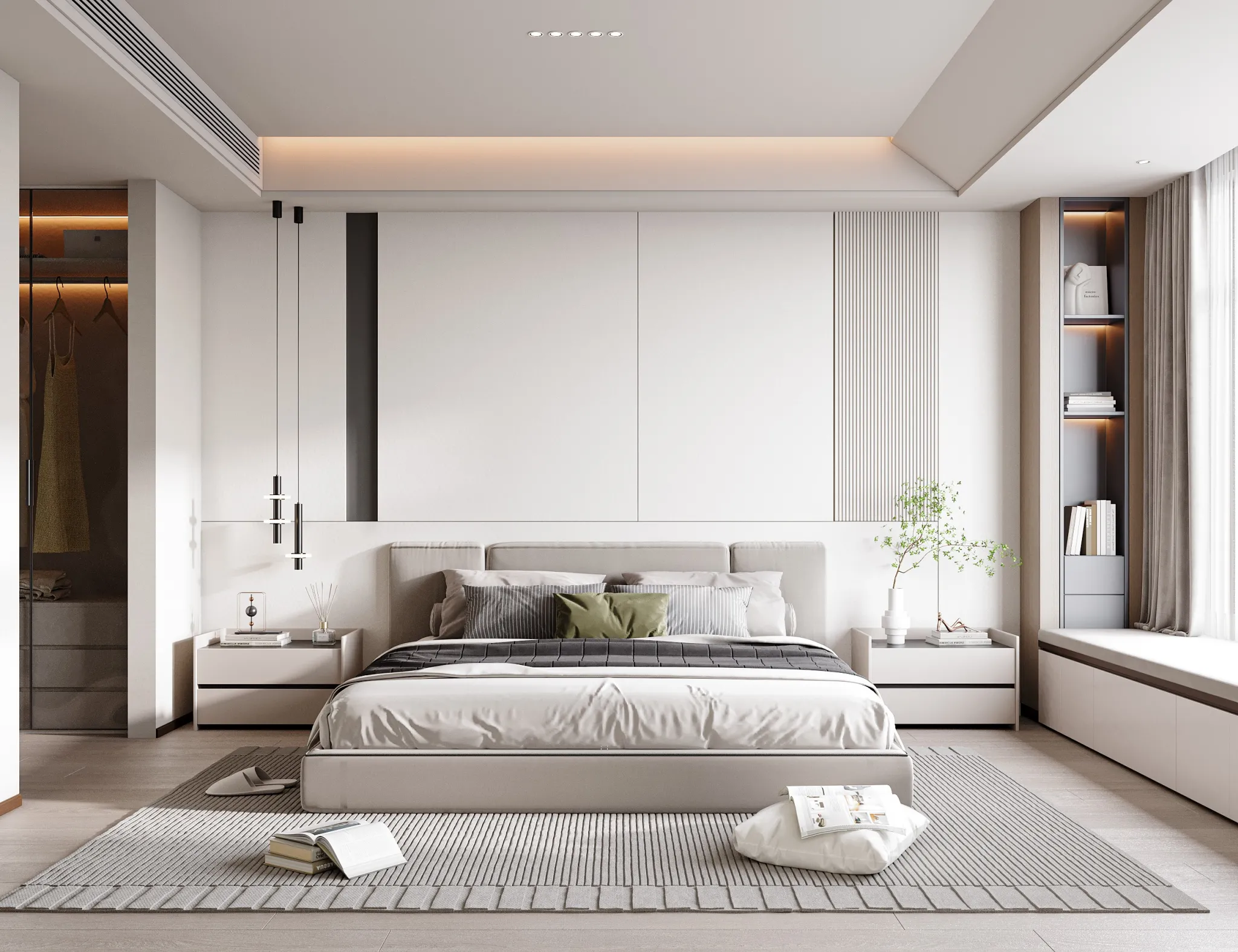 Bedroom - Modern Style 3D Scenes - Interior Design - 042