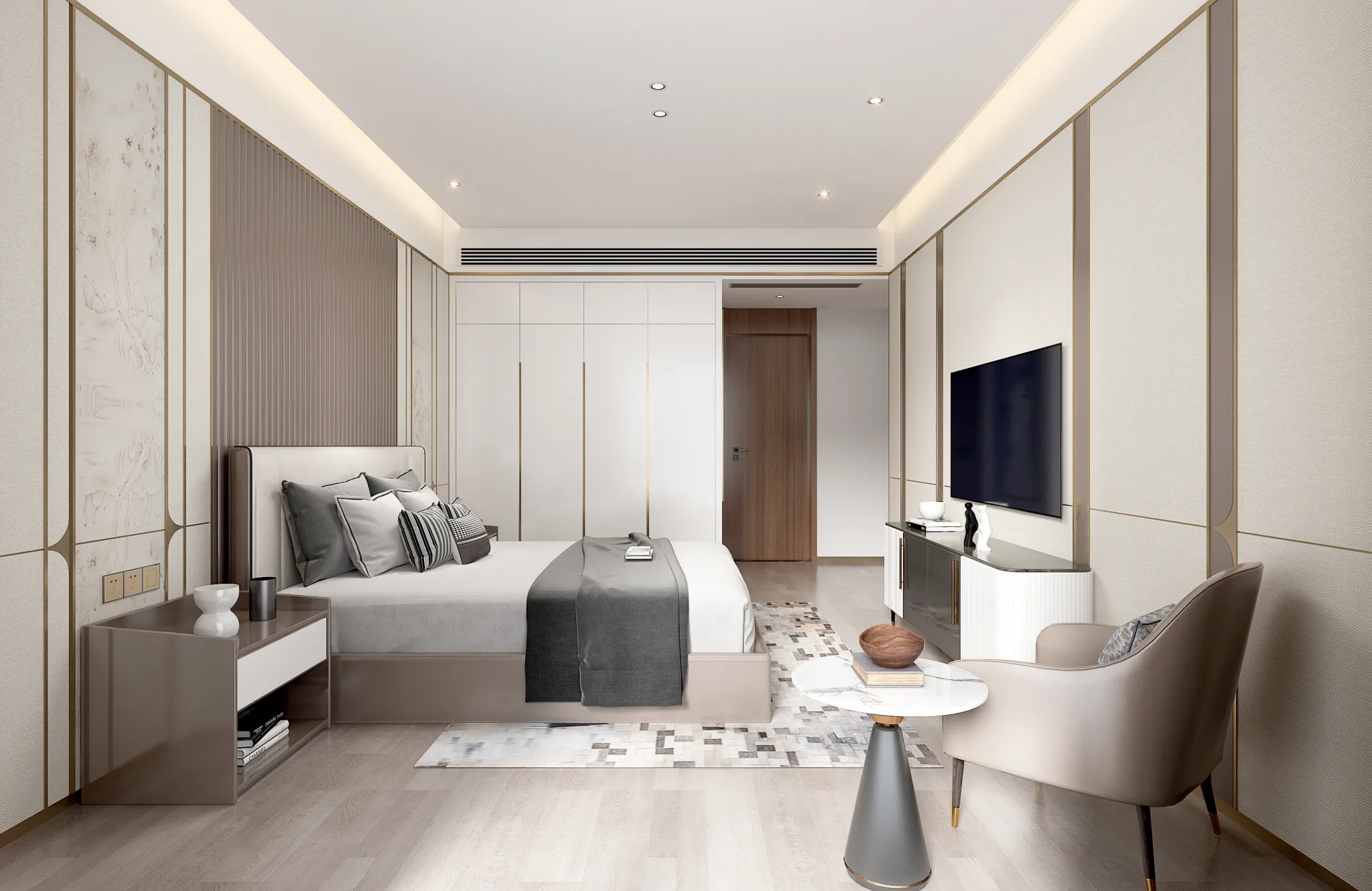 Bedroom - Modern Style 3D Scenes - Interior Design - 043