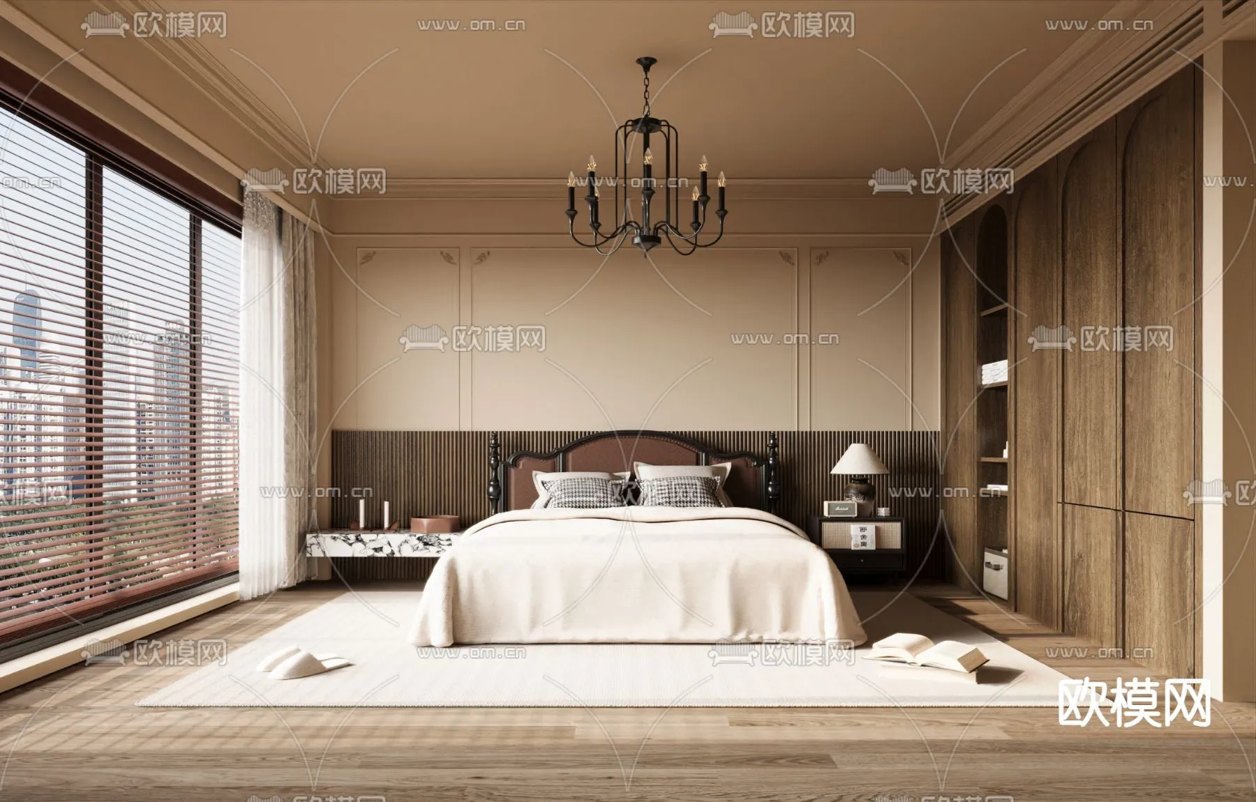 BEDROOM - MODERN STYLE - CORONA - 3D MODEL - 2062