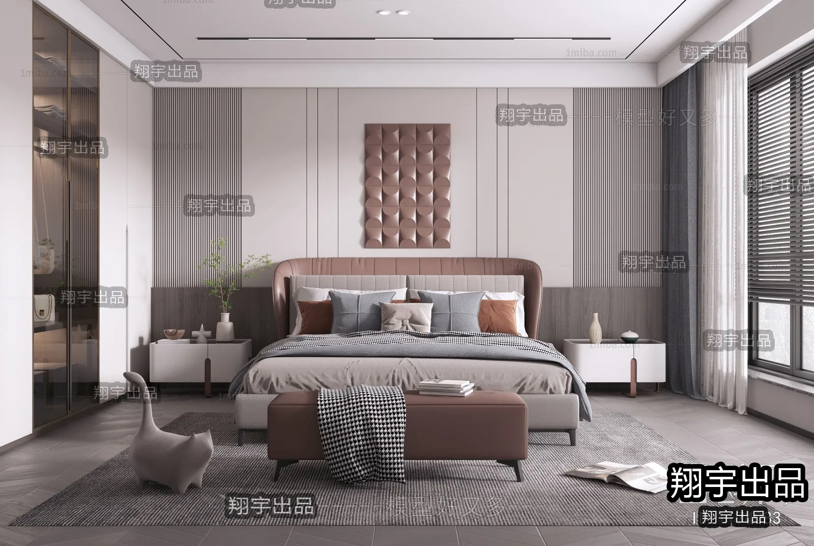 Bedroom - Modern Style Interior 3D Scenes - 004
