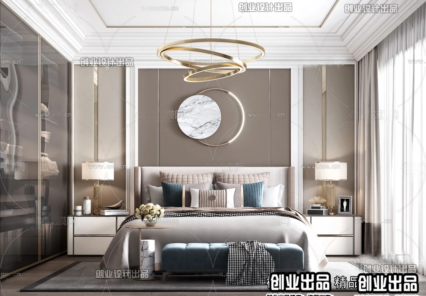 Bedroom - Modern Style Interior 3D Scenes - 018