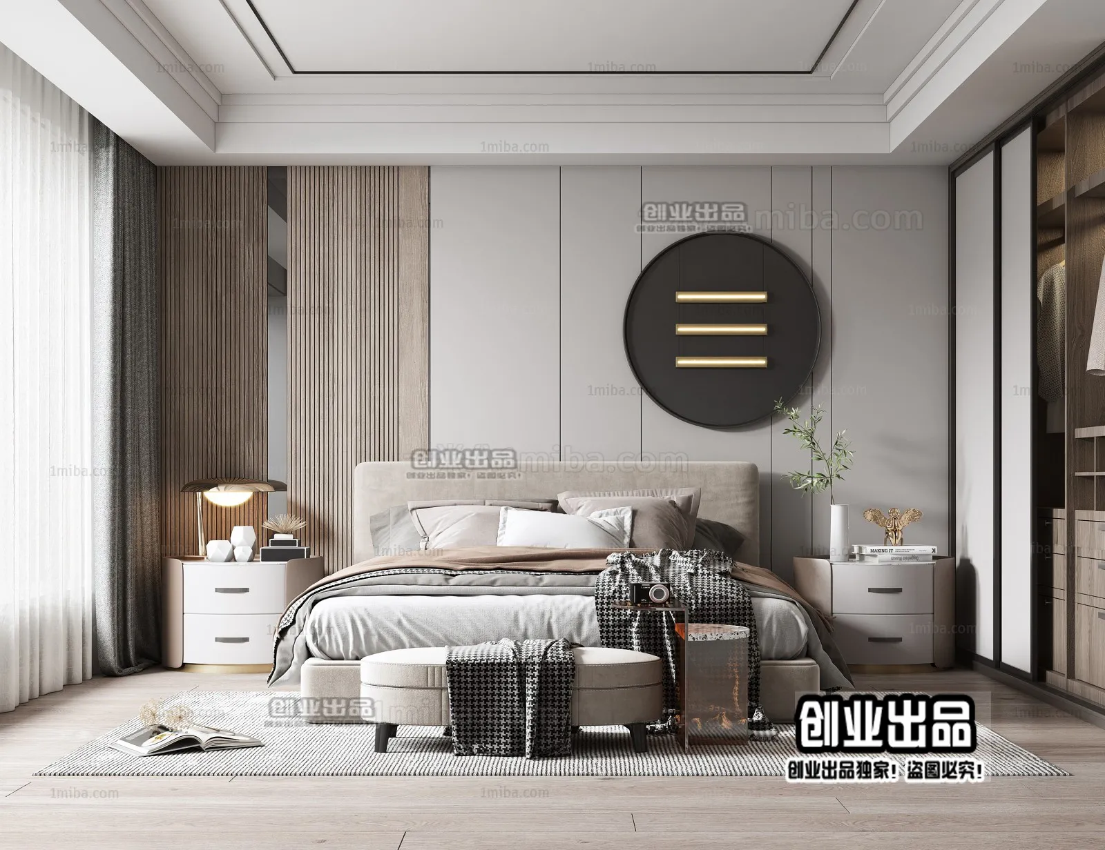 Bedroom - Modern Style Interior 3D Scenes - 025
